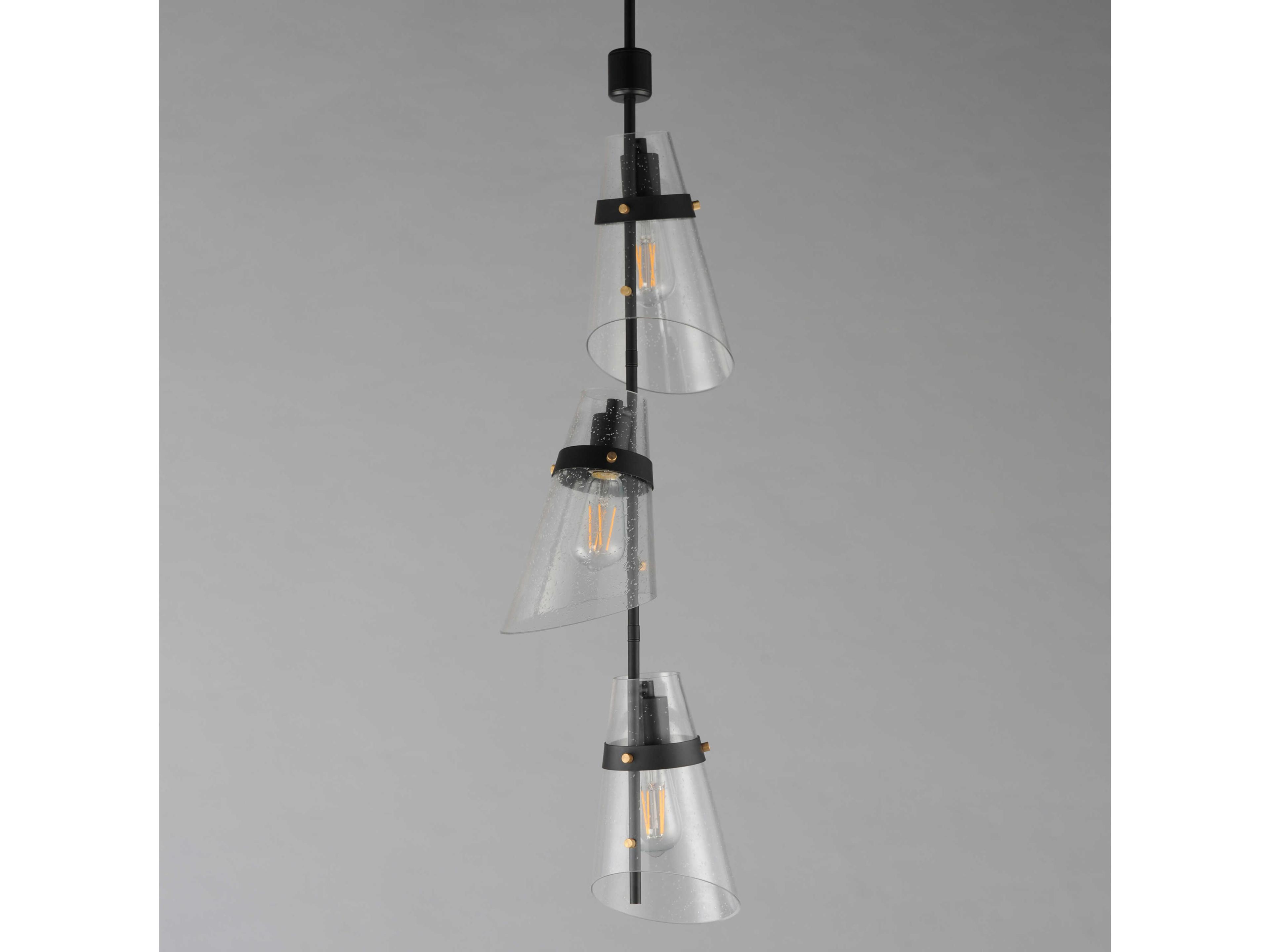 Maxim Lighting Finch 3-Light Dark Bronze Antique Brass Mini Pendant