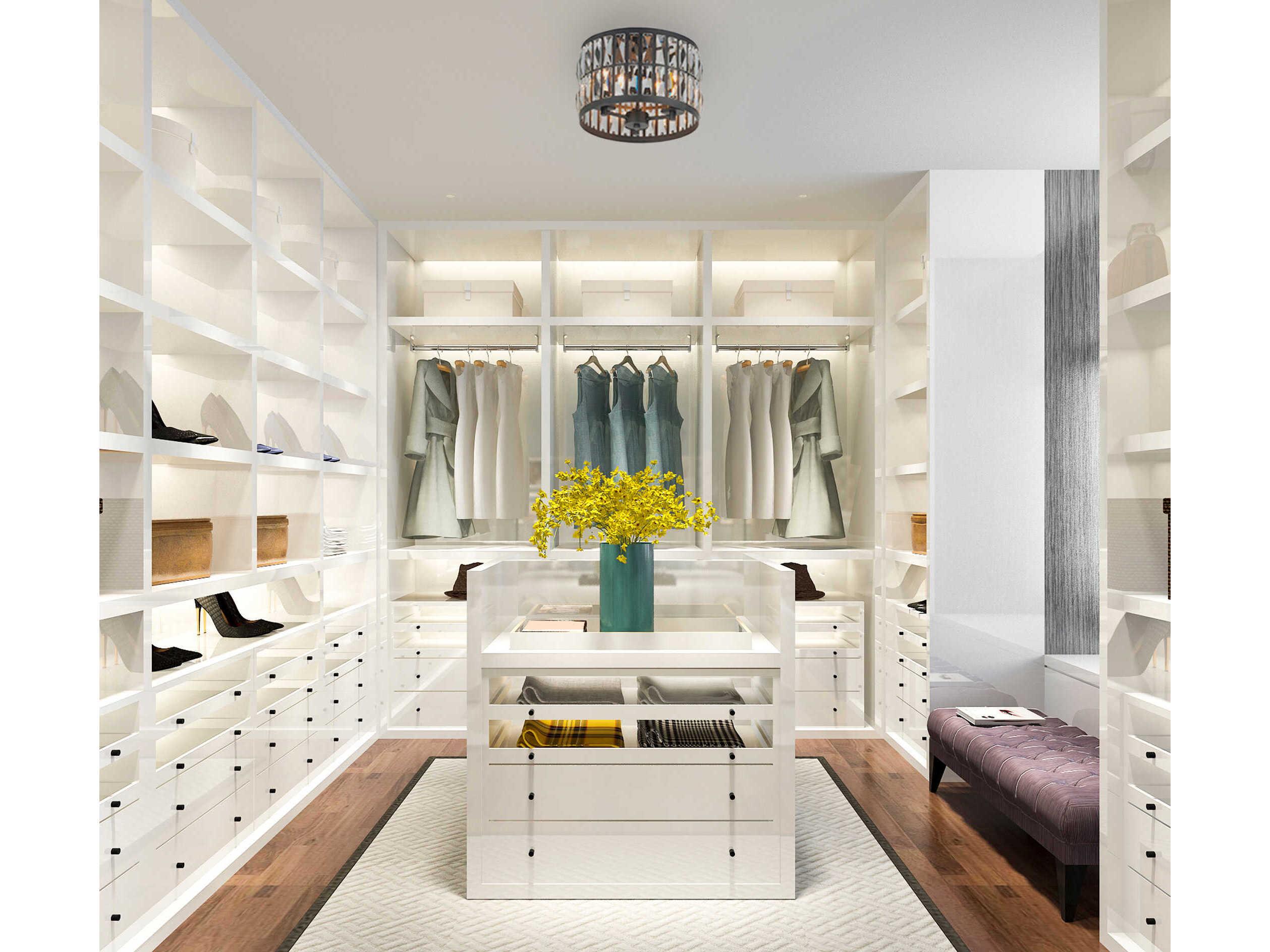 Maxim Lighting Madeline 3-Light Black Crystal Drum Flush Mount