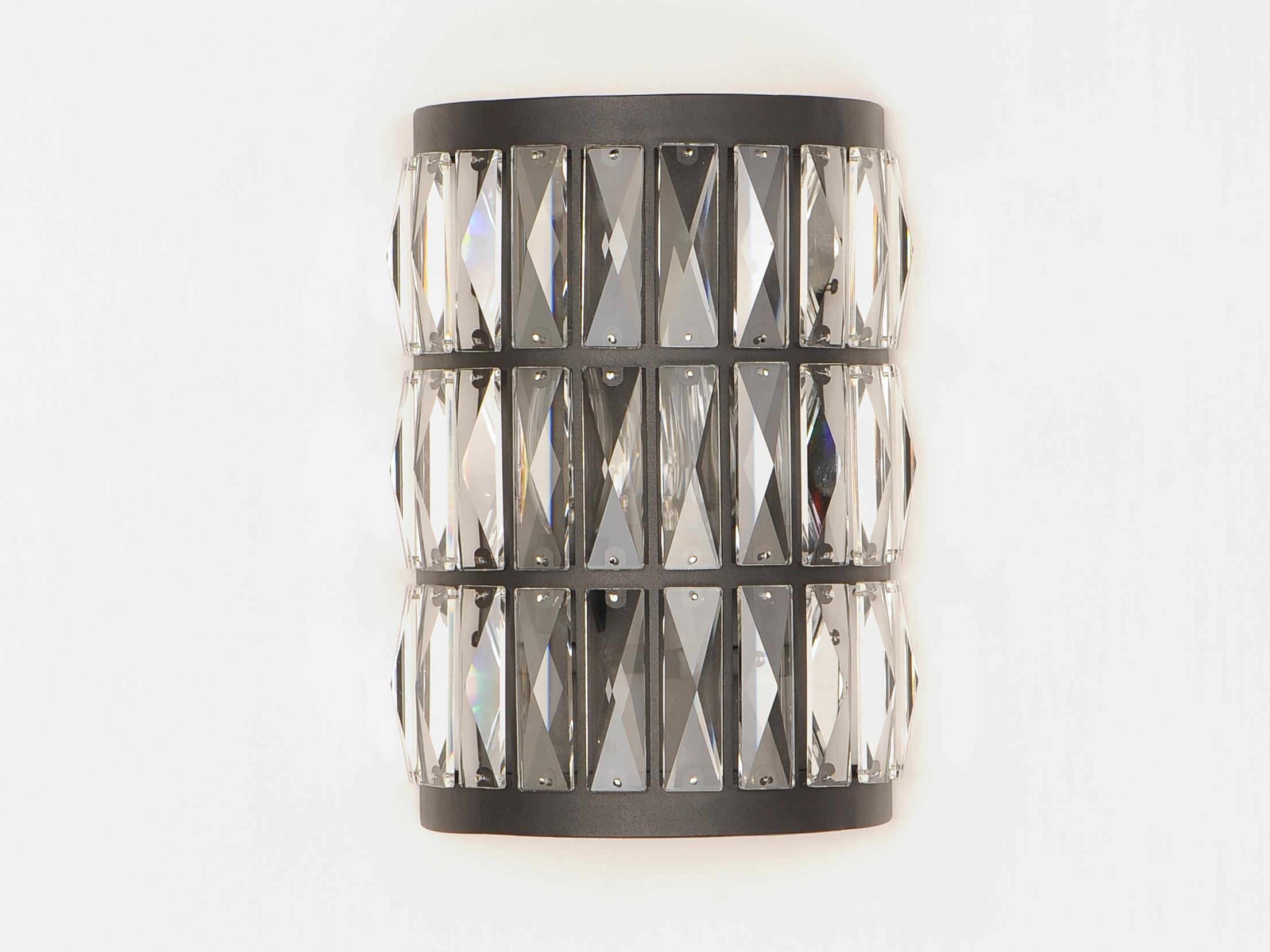 Maxim Lighting Madeline 2-Light Black Crystal Wall Sconce