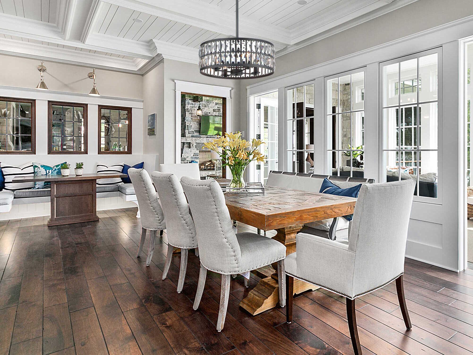 Maxim Lighting Madeline 4-Light Black Crystal Candelabra Drum Chandelier