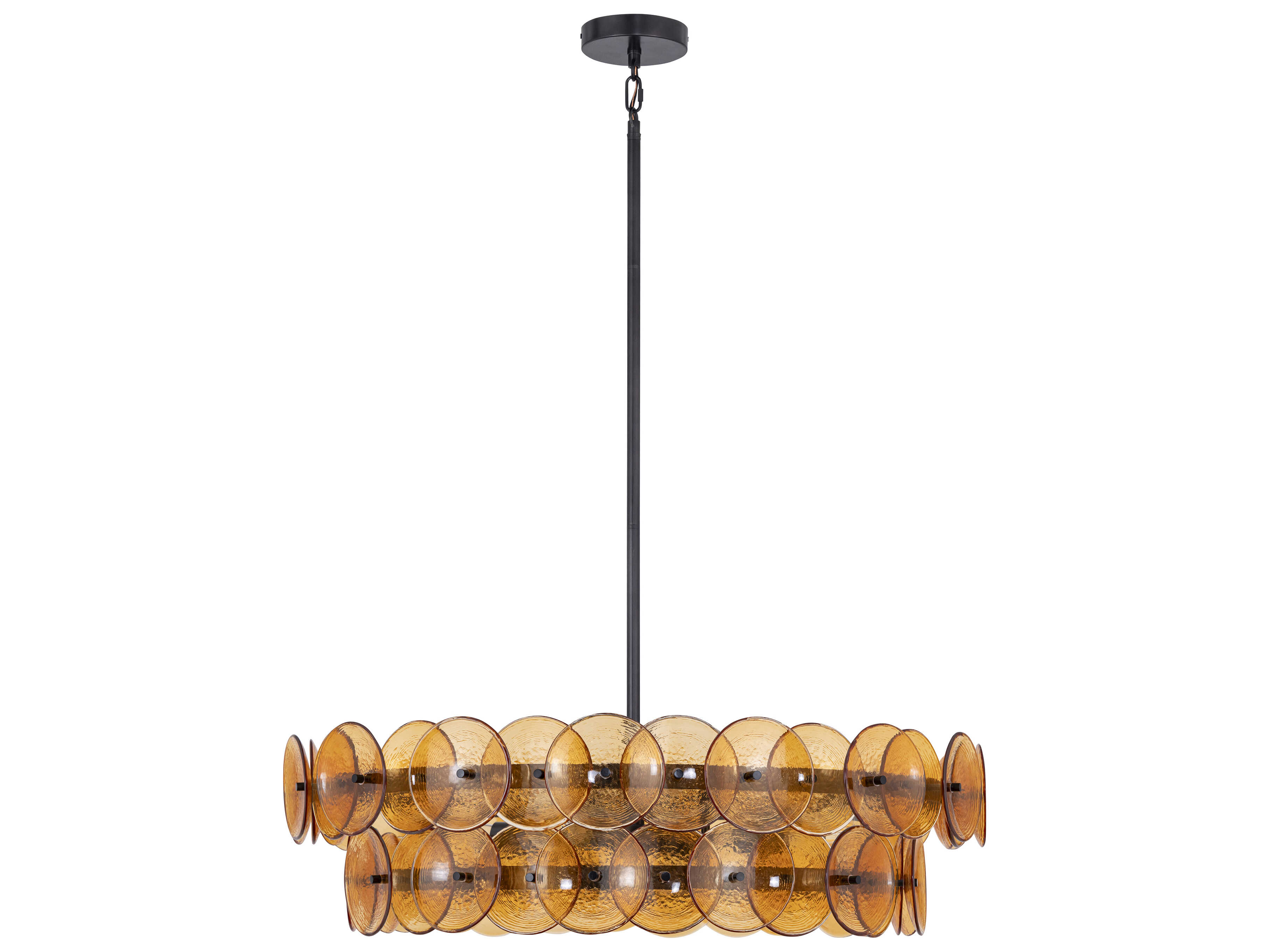 Maxim Lighting Loren 6-Light Gunmetal Orange Round Chandelier