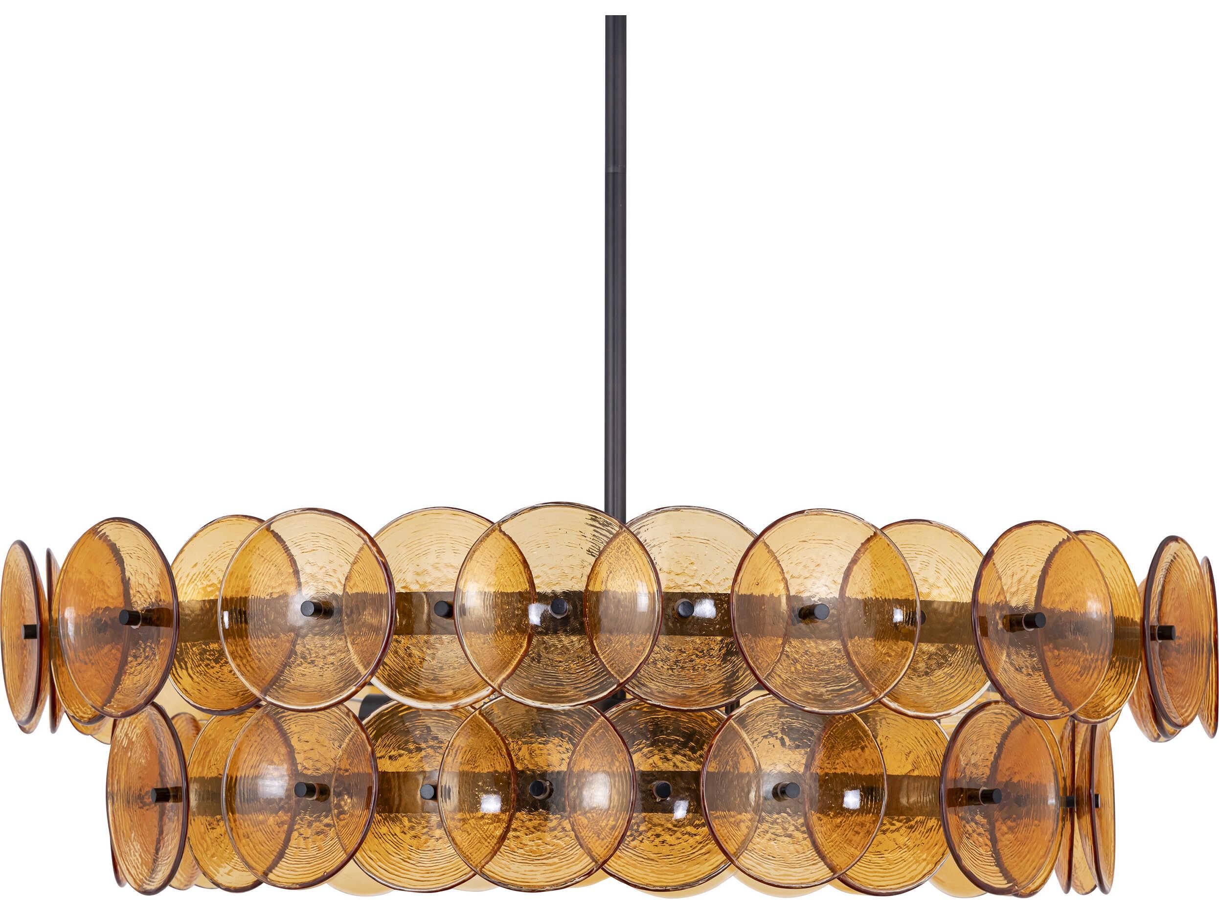 Maxim Lighting Loren 6-Light Gunmetal Orange Round Chandelier