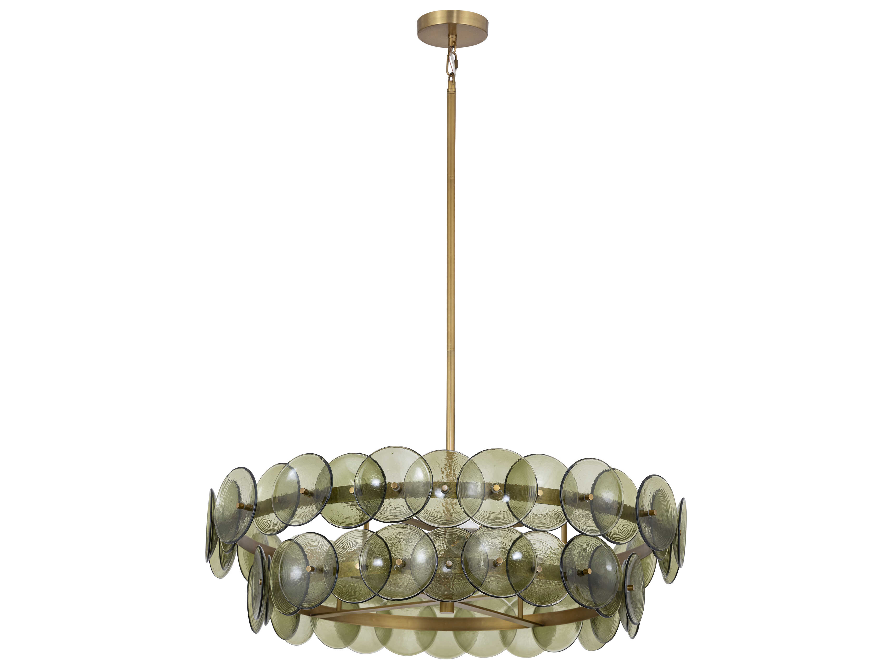 Maxim Lighting Loren 6-Light Weathered Brass Green Round Chandelier
