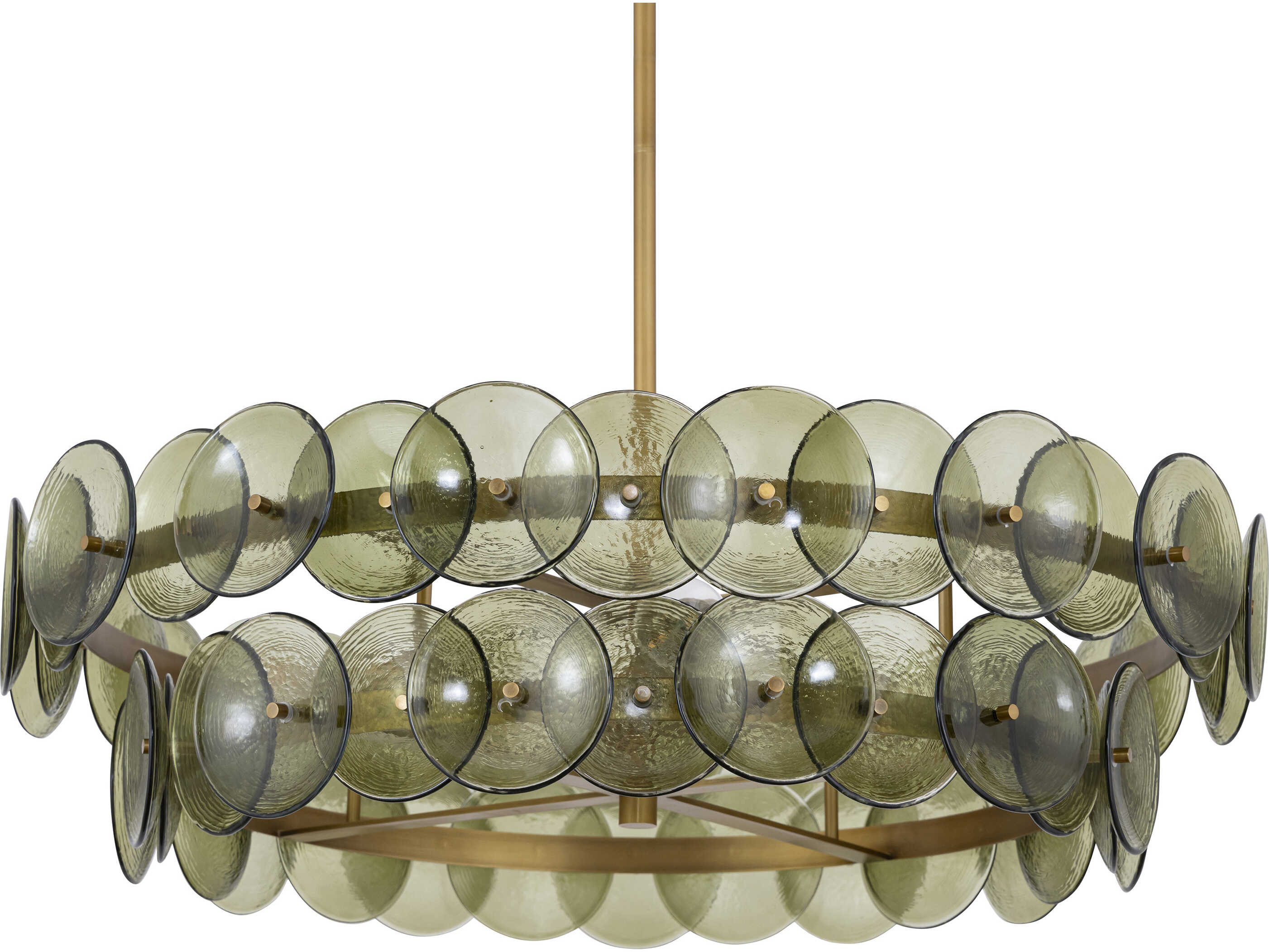 Maxim Lighting Loren 6-Light Weathered Brass Green Round Chandelier