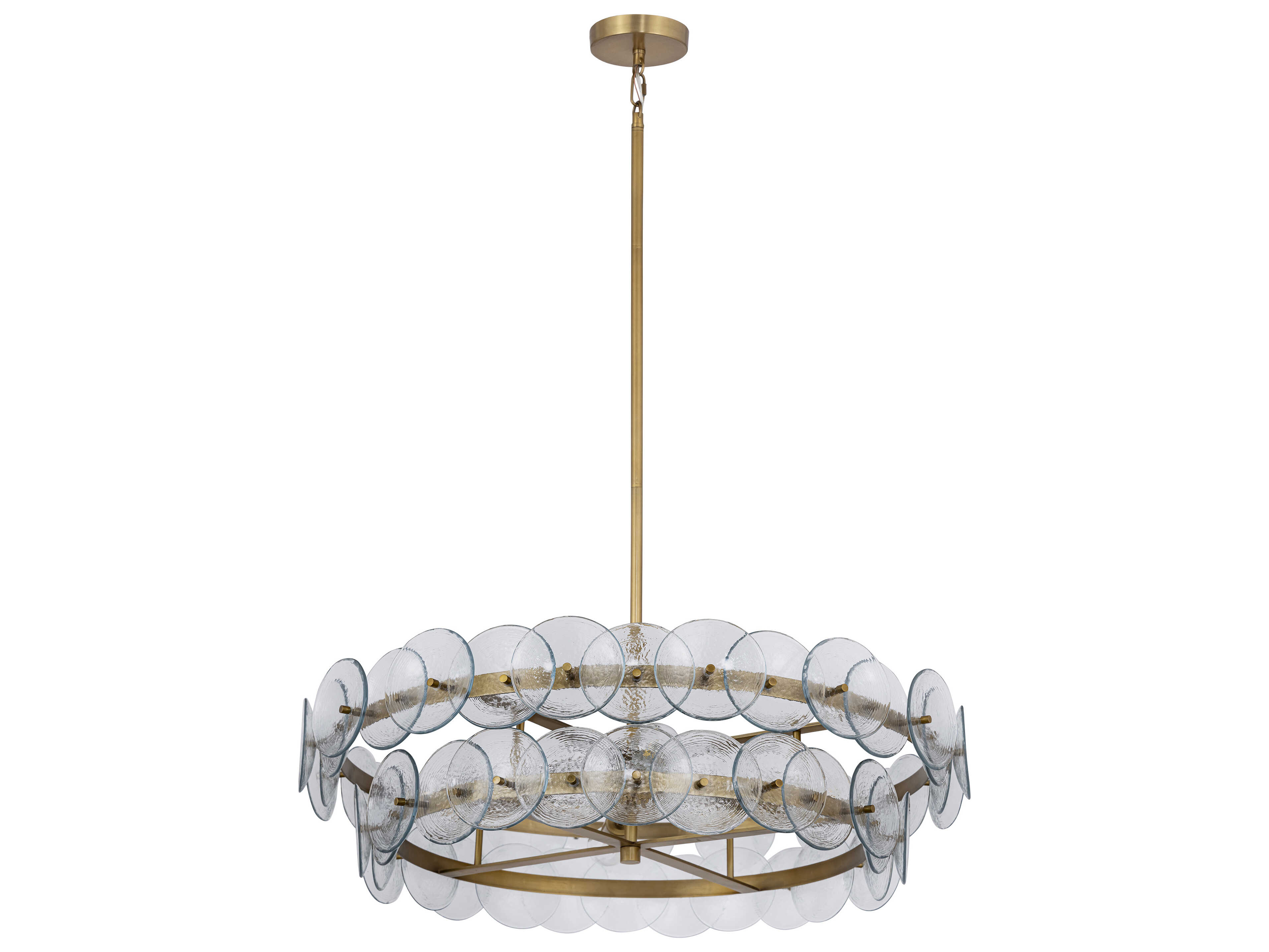 Maxim Lighting Loren 6-Light Weathered Brass Clear Round Chandelier