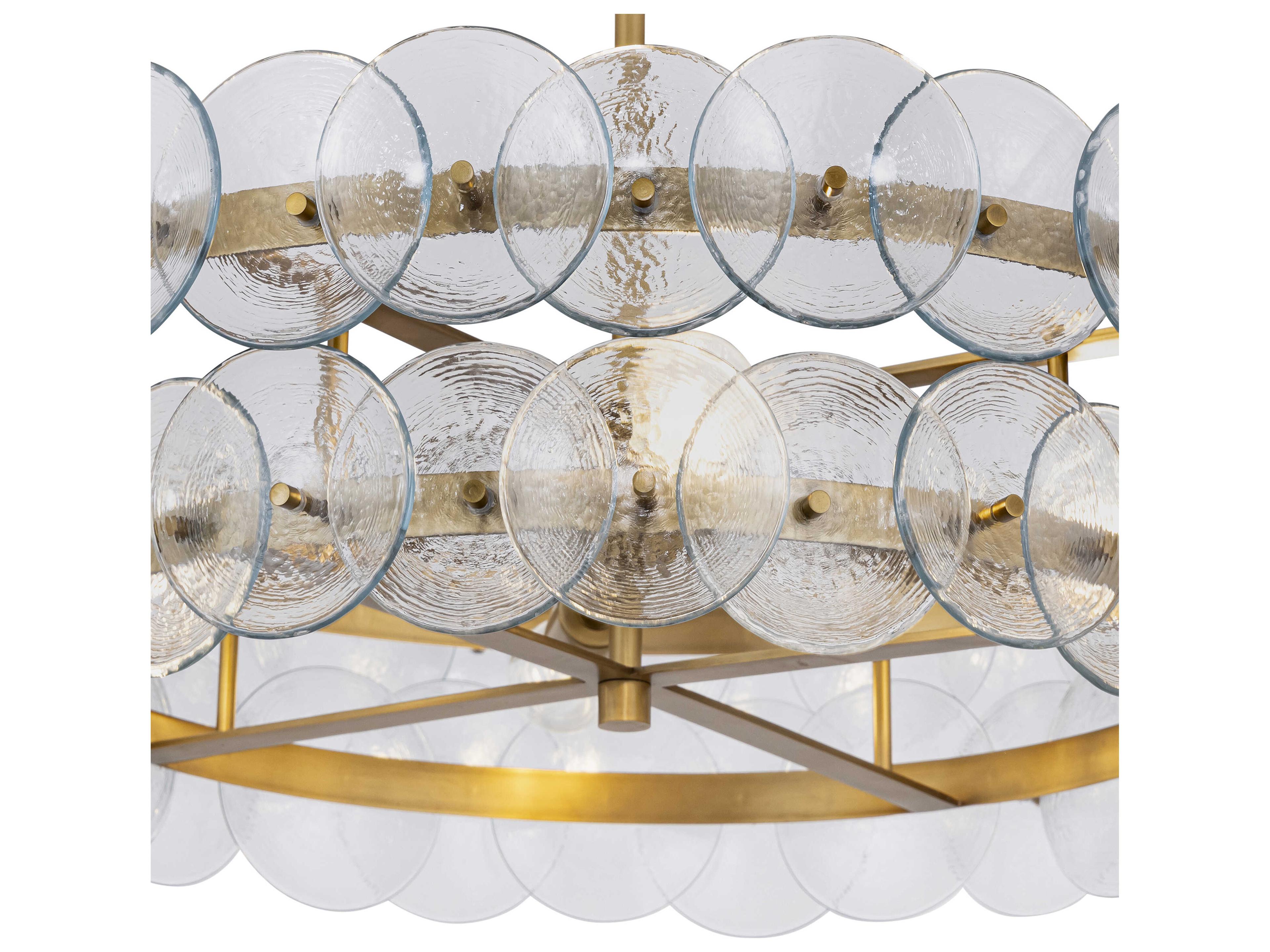 Maxim Lighting Loren 6-Light Weathered Brass Clear Round Chandelier