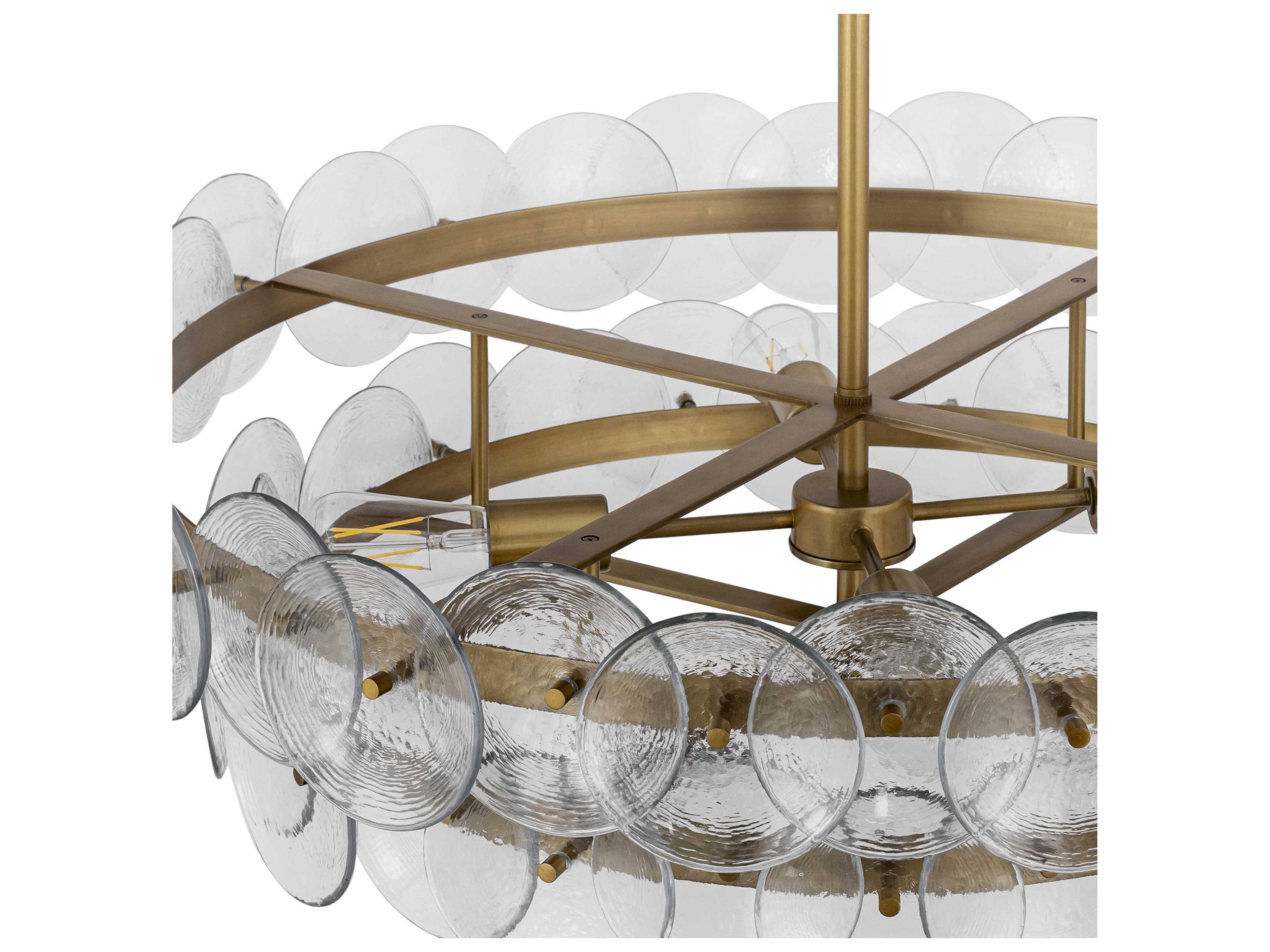 Maxim Lighting Loren 6-Light Weathered Brass Clear Round Chandelier
