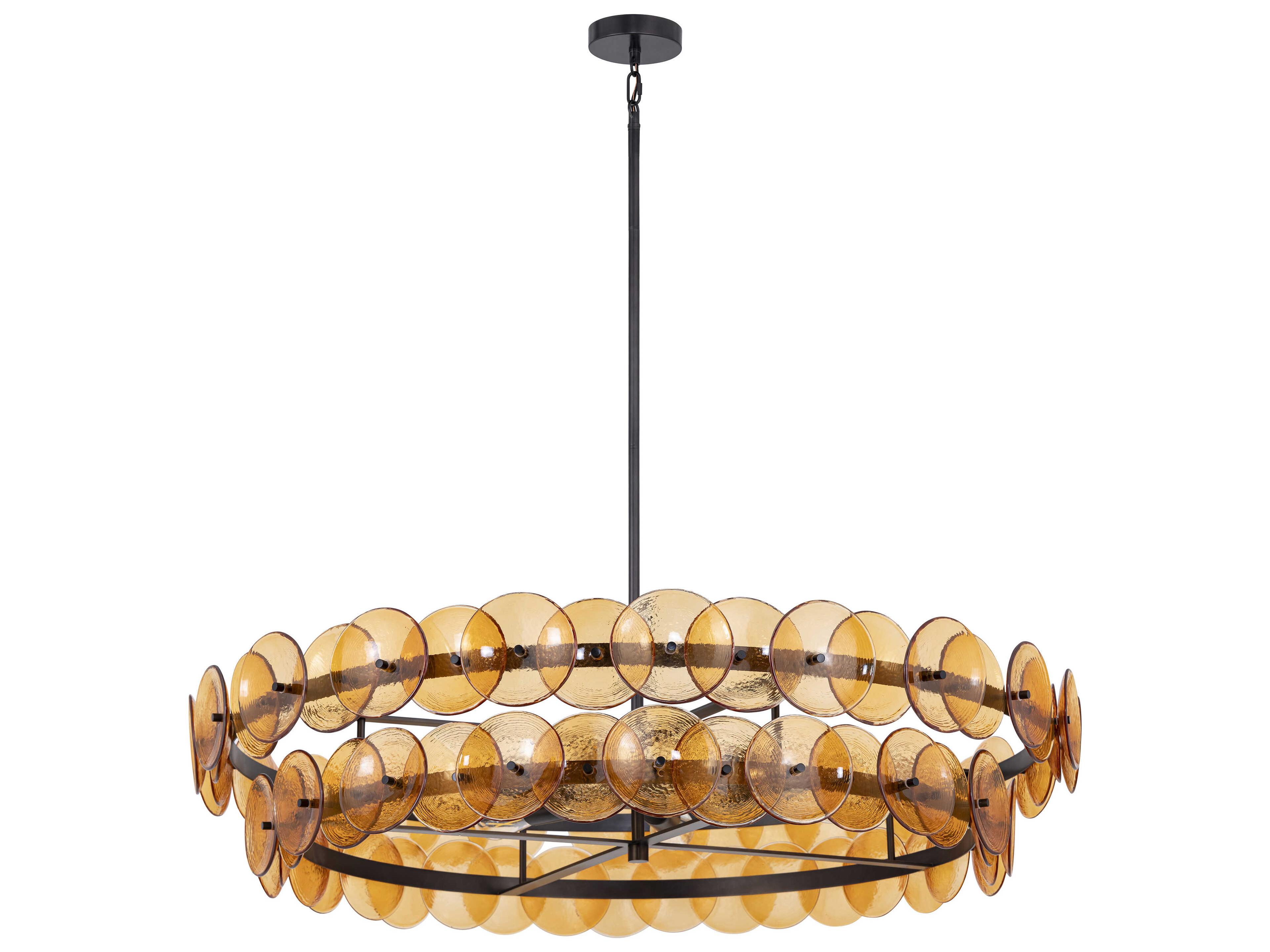 Maxim Lighting Loren 8-Light Gunmetal Orange Round Chandelier