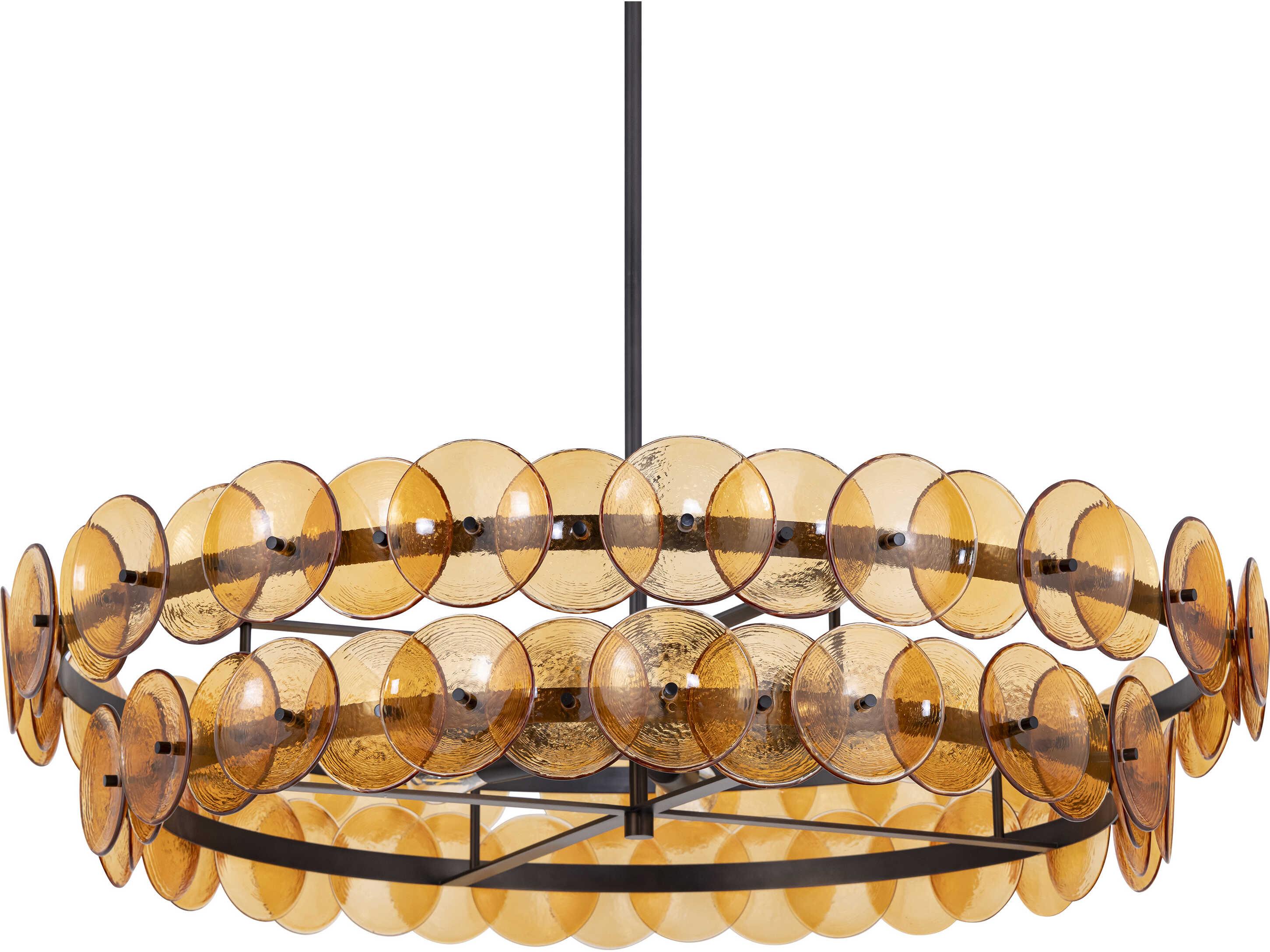 Maxim Lighting Loren 8-Light Gunmetal Orange Round Chandelier