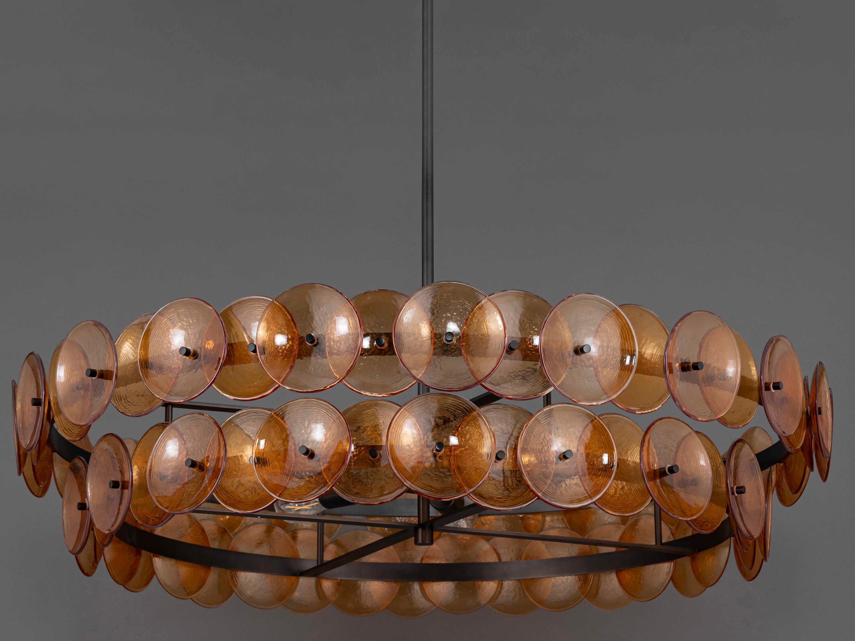 Maxim Lighting Loren 8-Light Gunmetal Orange Round Chandelier