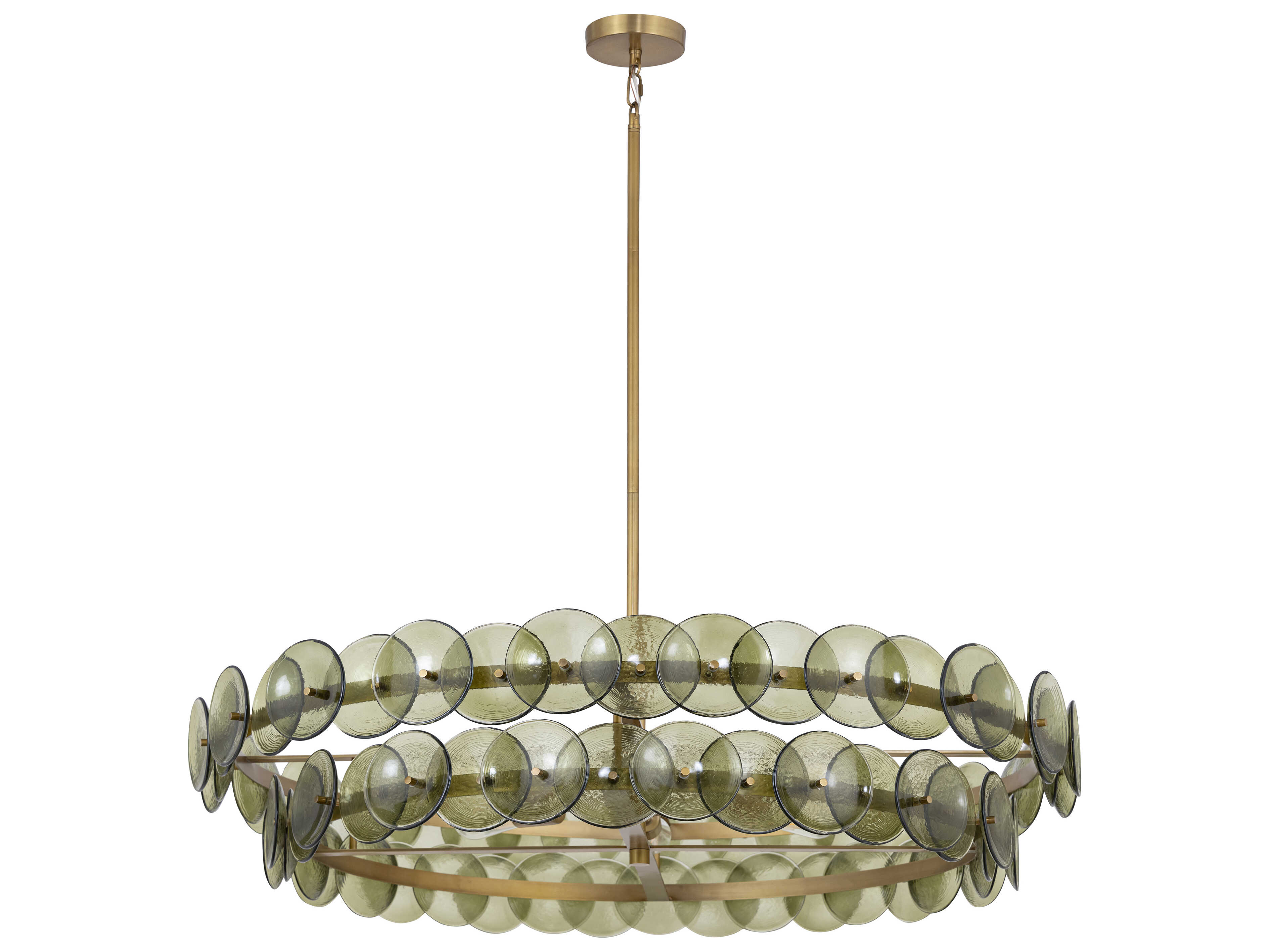 Maxim Lighting Loren 8-Light Weathered Brass Green Round Chandelier