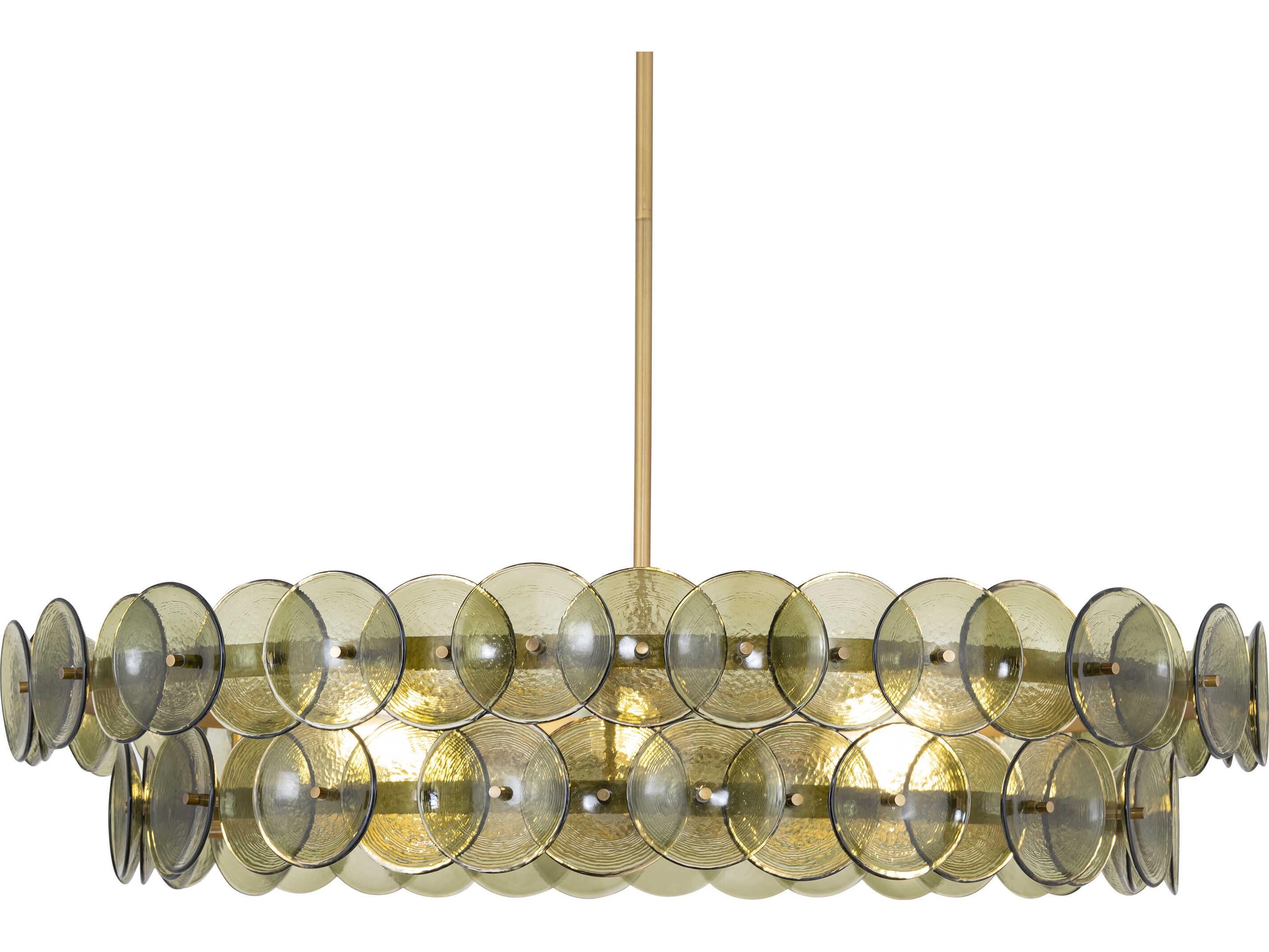 Maxim Lighting Loren 8-Light Weathered Brass Green Round Chandelier