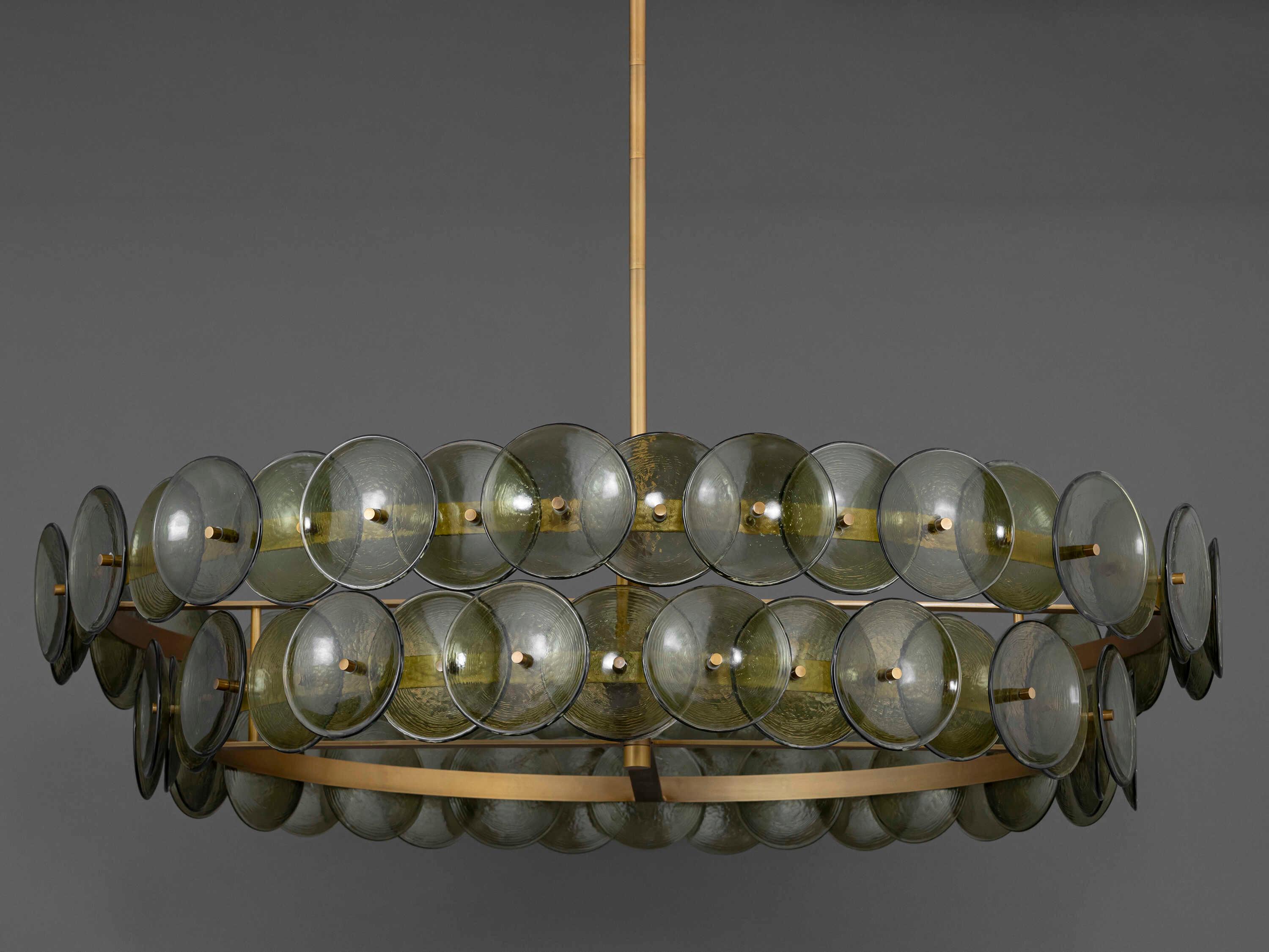 Maxim Lighting Loren 8-Light Weathered Brass Green Round Chandelier