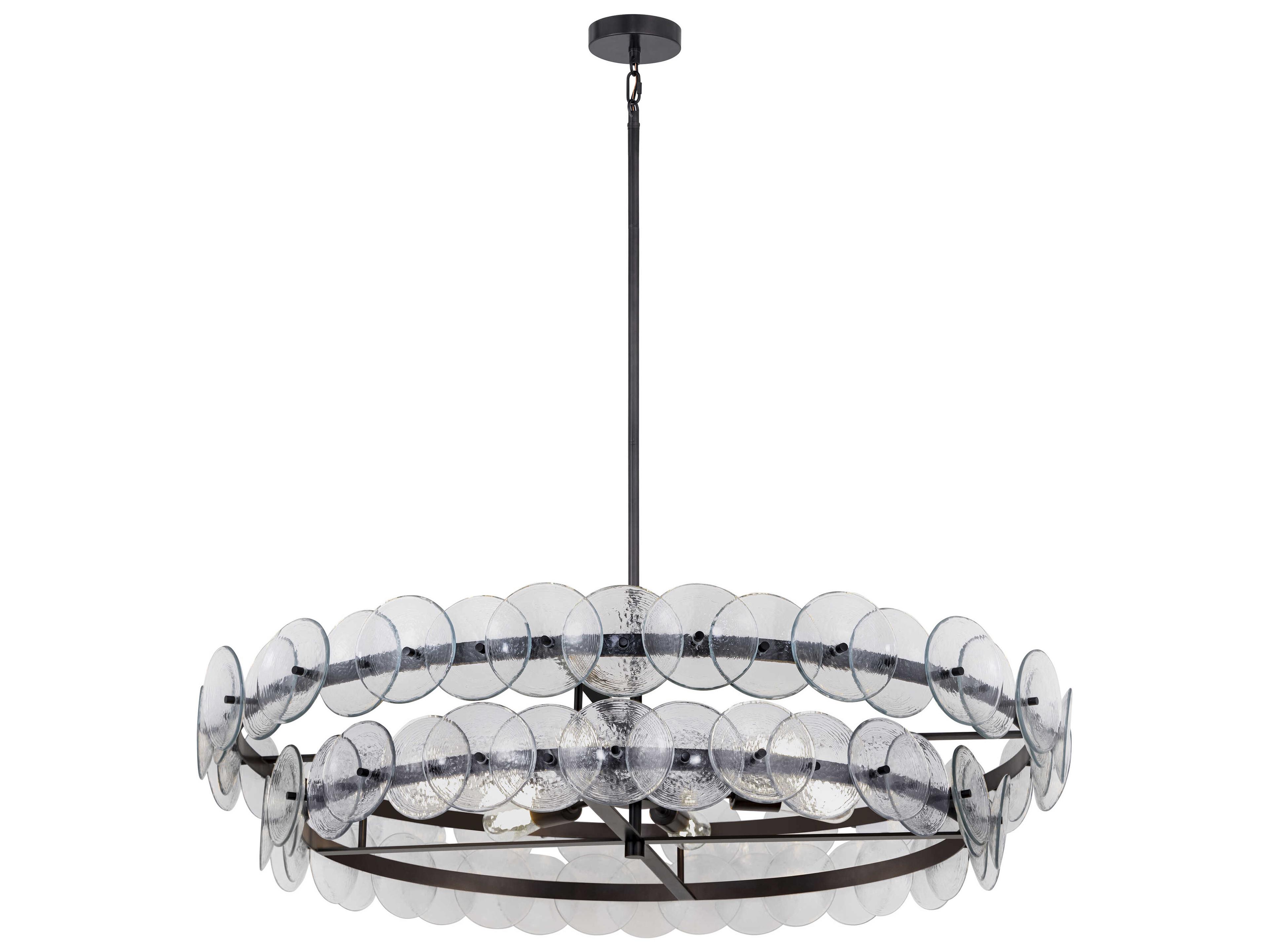 Maxim Lighting Loren 8-Light Gunmetal Clear Round Chandelier