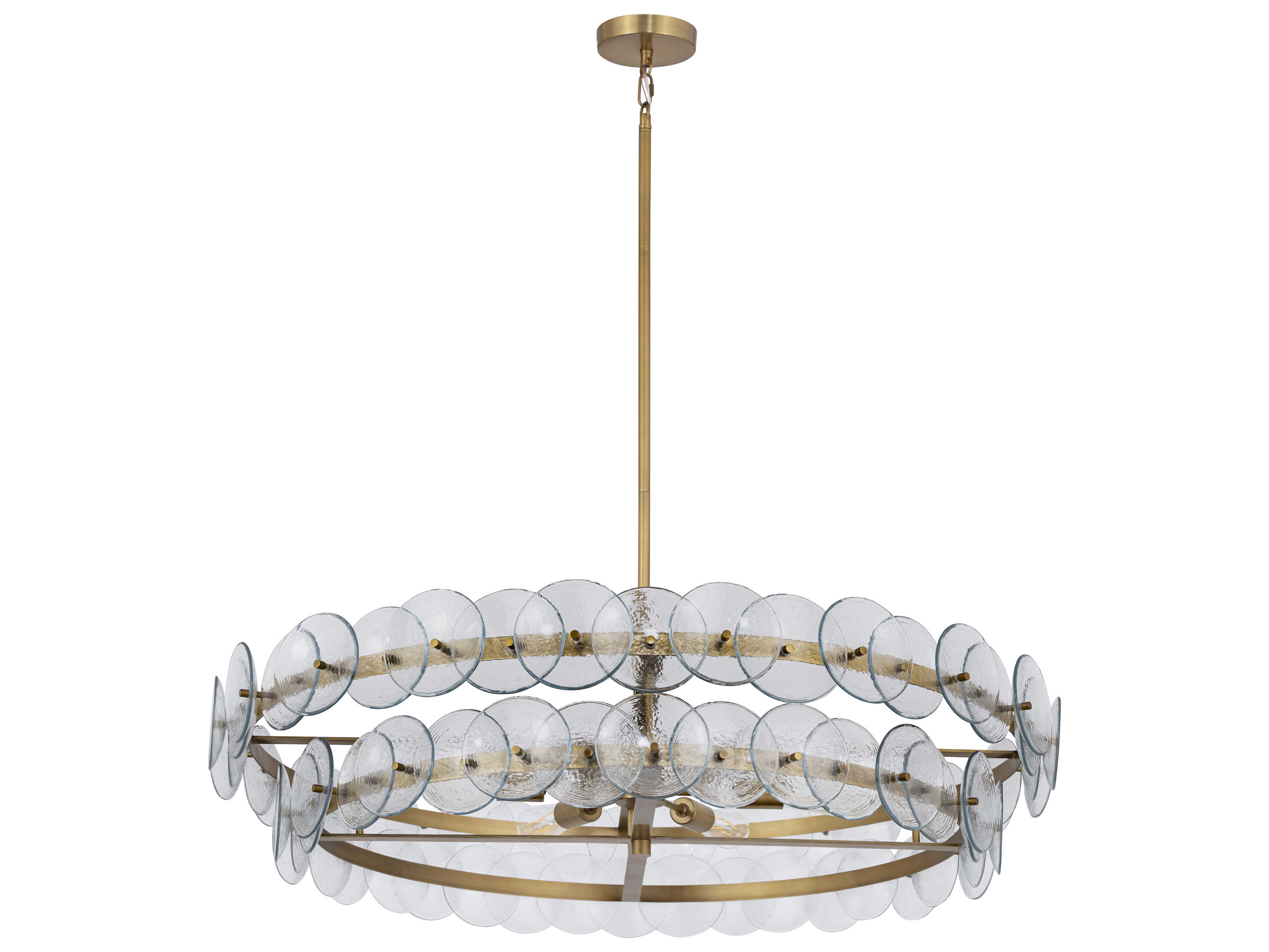 Maxim Lighting Loren 8-Light Weathered Brass Clear Round Chandelier