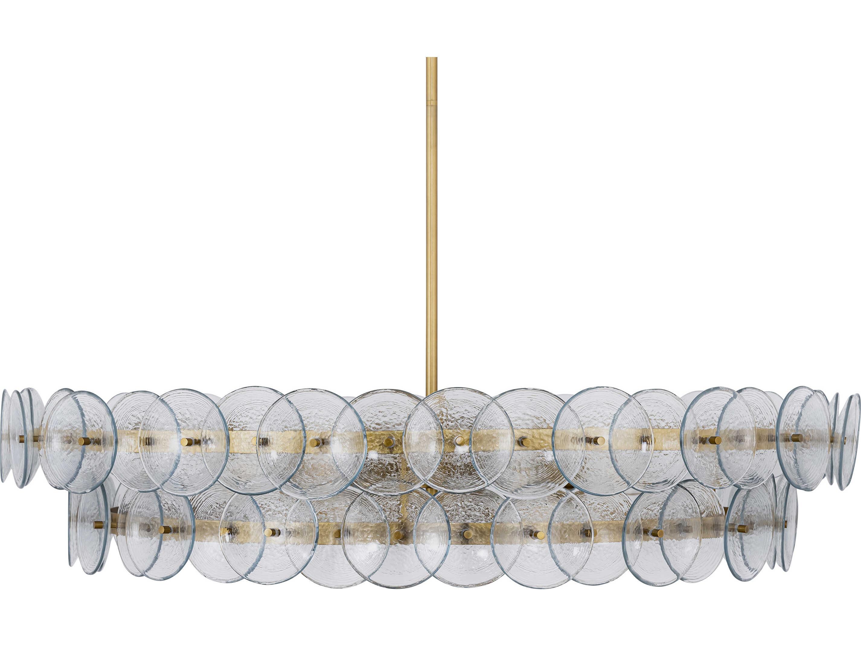 Maxim Lighting Loren 8-Light Weathered Brass Clear Round Chandelier