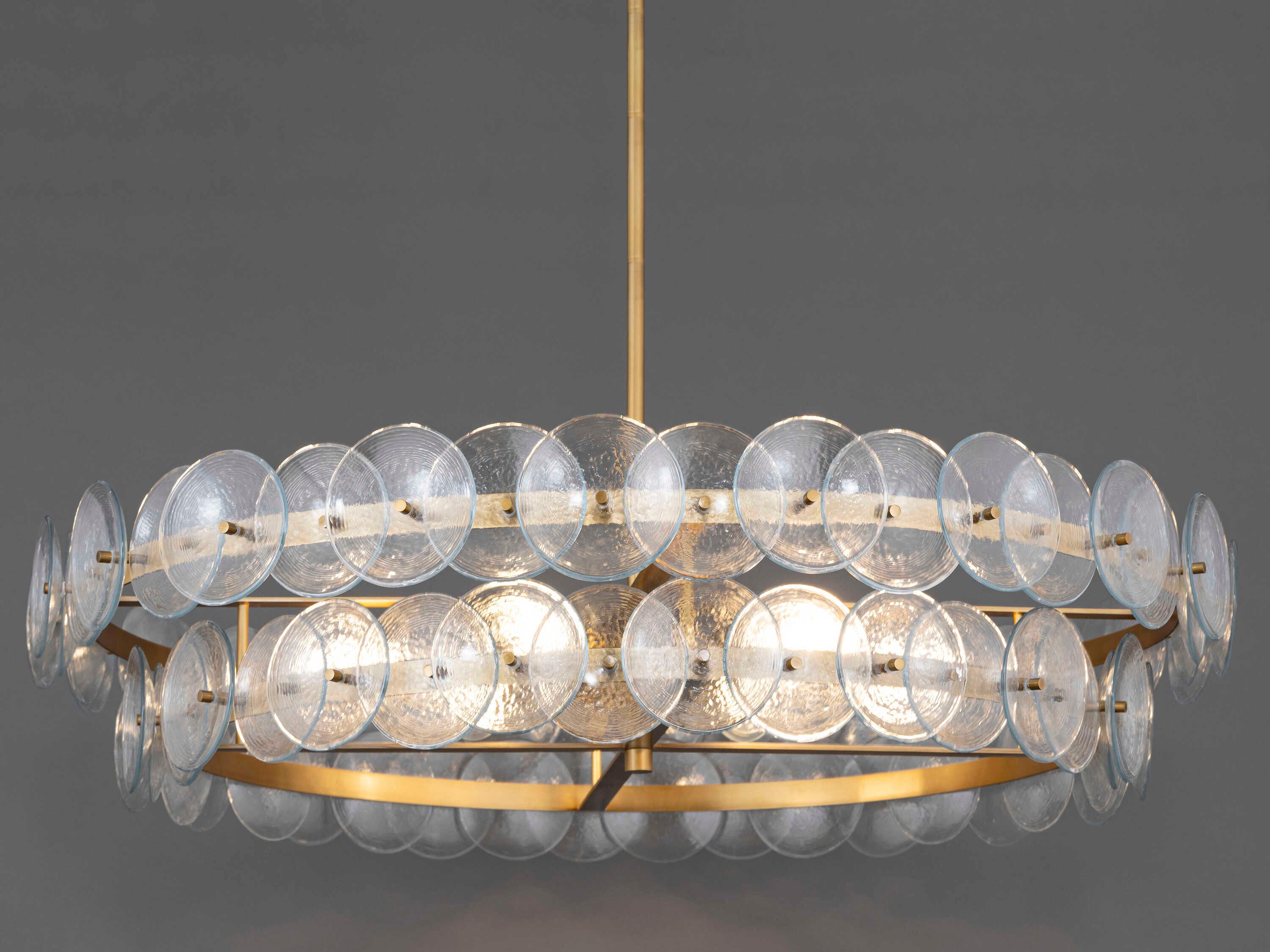 Maxim Lighting Loren 8-Light Weathered Brass Clear Round Chandelier