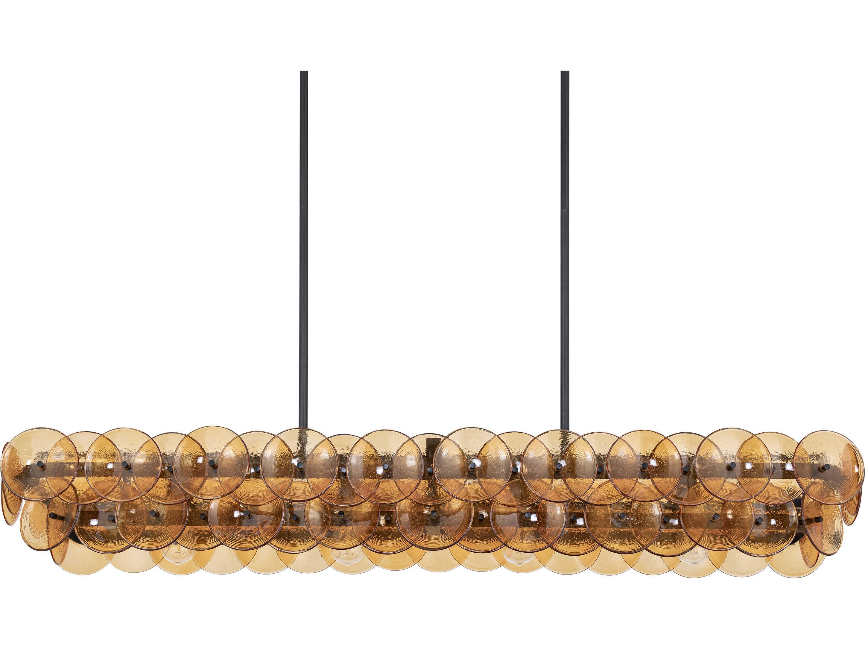 Maxim Lighting Loren 5-Light Gunmetal Orange Linear Island Pendant