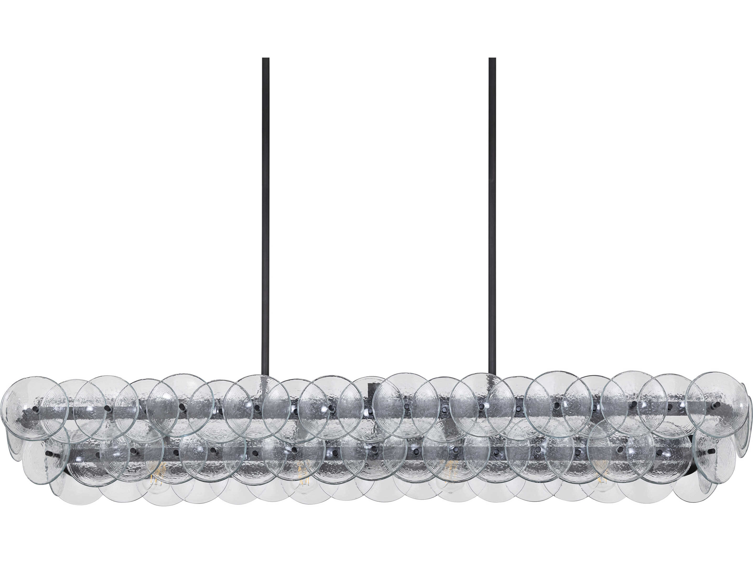 Maxim Lighting Loren 5-Light Gunmetal Clear Linear Island Pendant