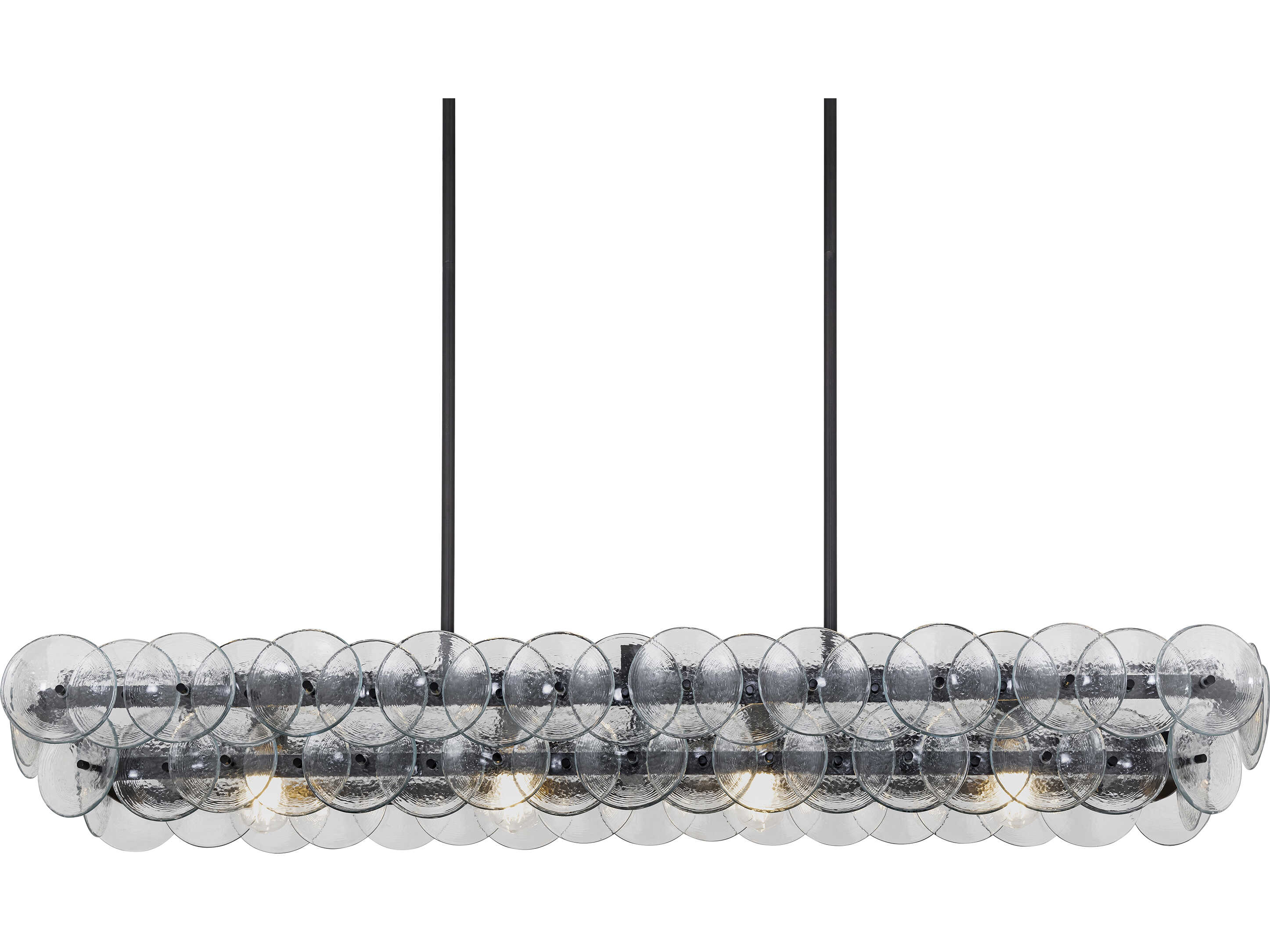 Maxim Lighting Loren 5-Light Gunmetal Clear Linear Island Pendant