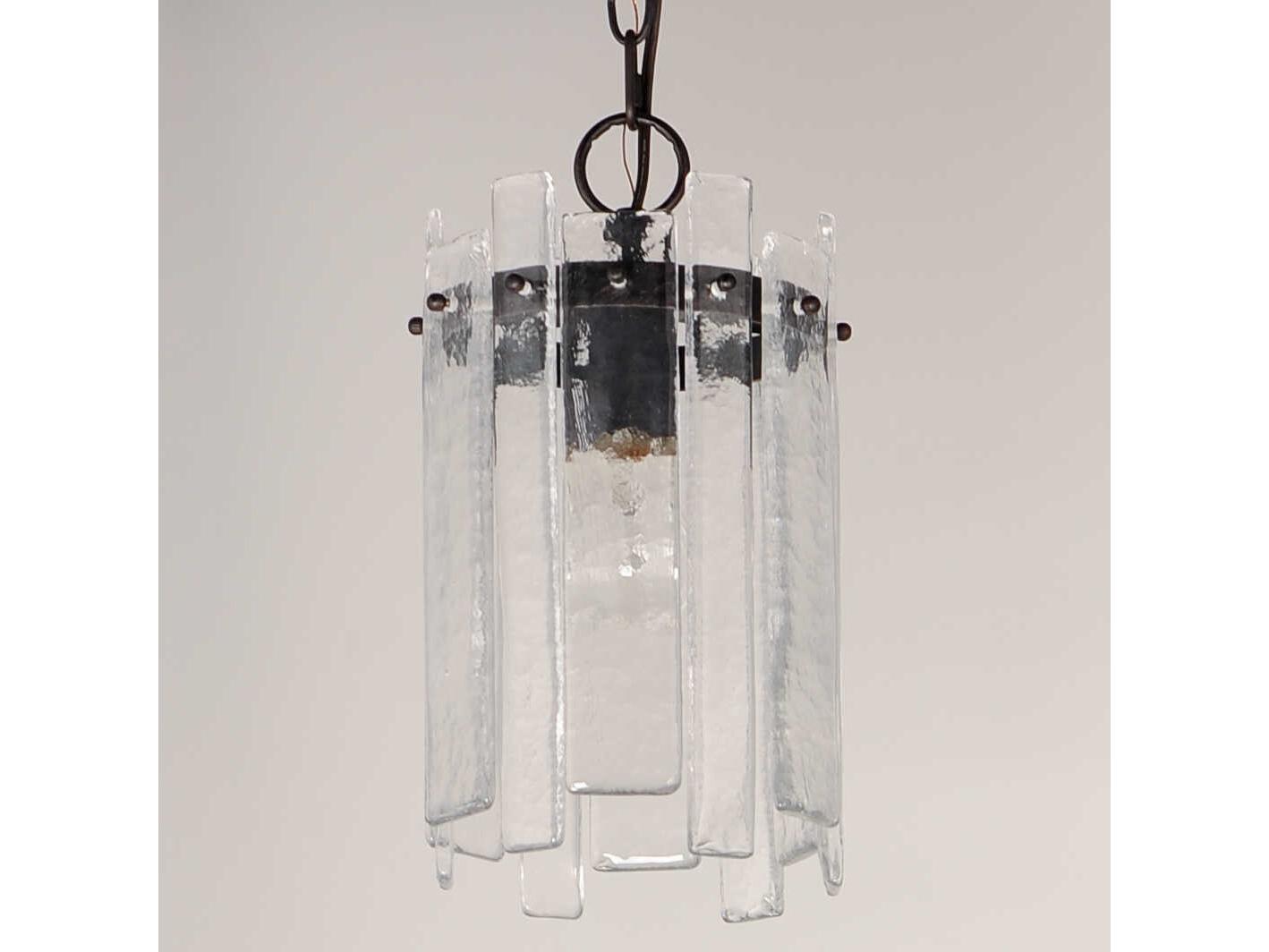 Maxim Lighting Warren 1-Light Dark Bronze Clear Glass Cylinder Mini Pendant