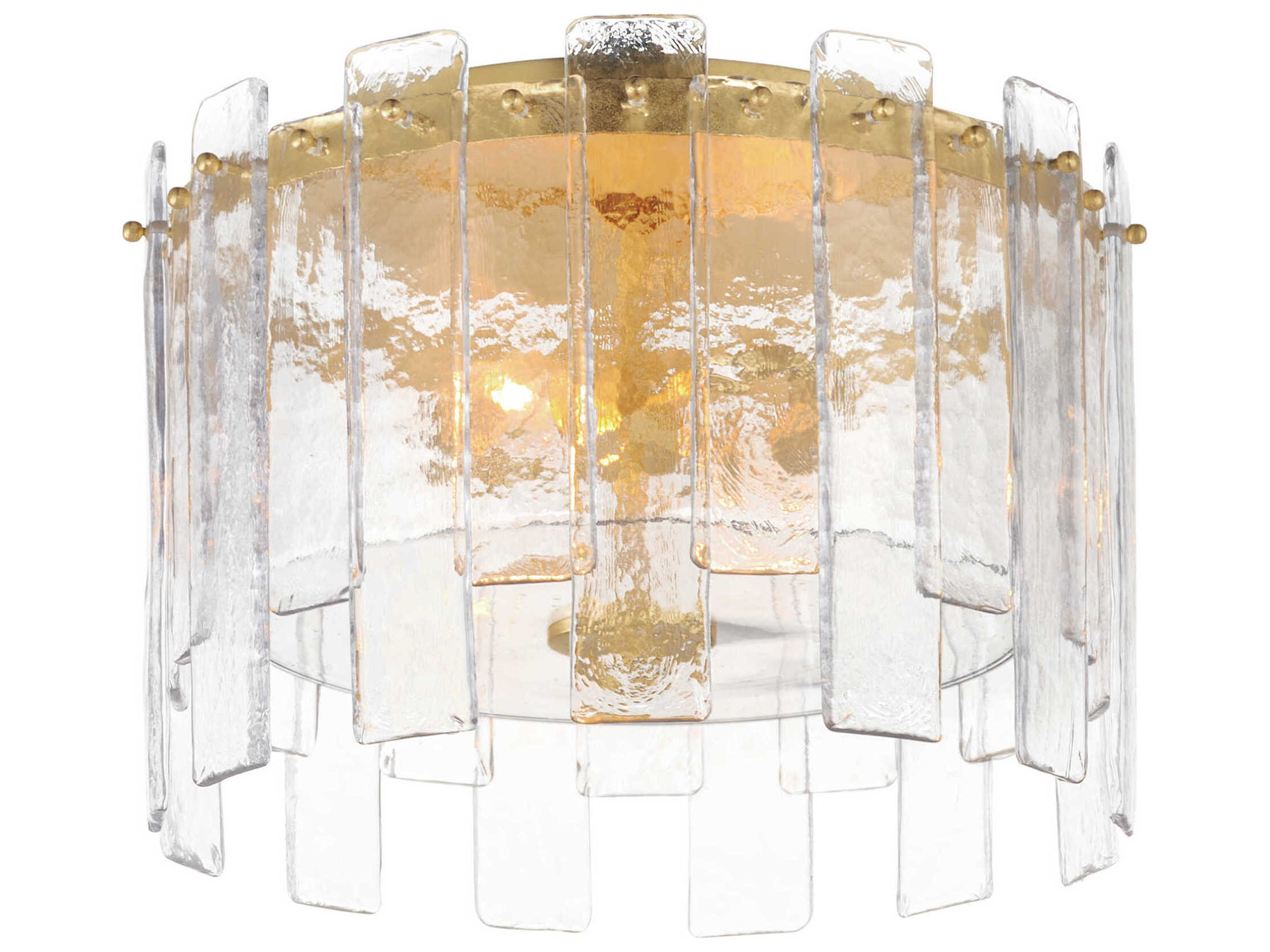 Maxim Lighting Warren 2-Light Gold Leaf Round Flush Mount