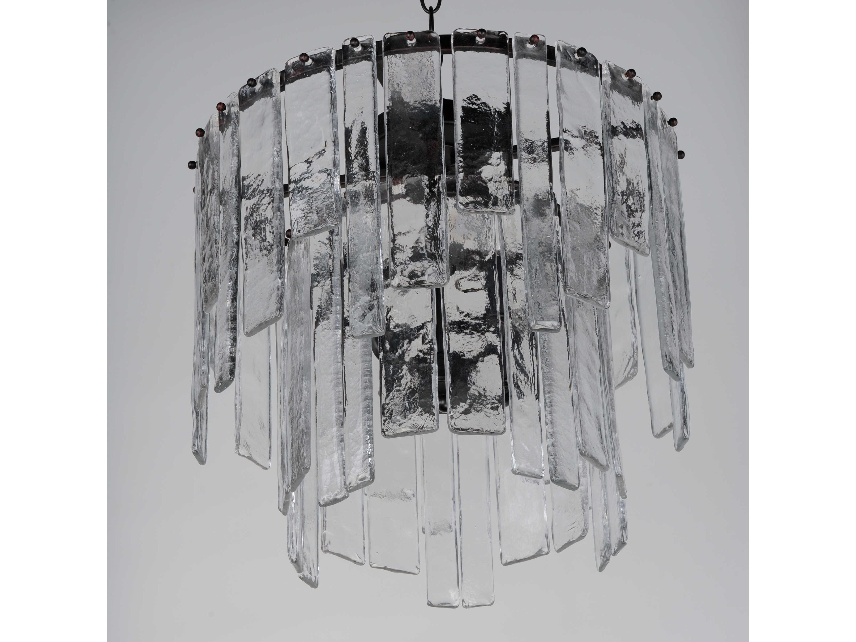 Maxim Lighting Warren 4-Light Dark Bronze Clear Glass Tiered Semi Flush Mount