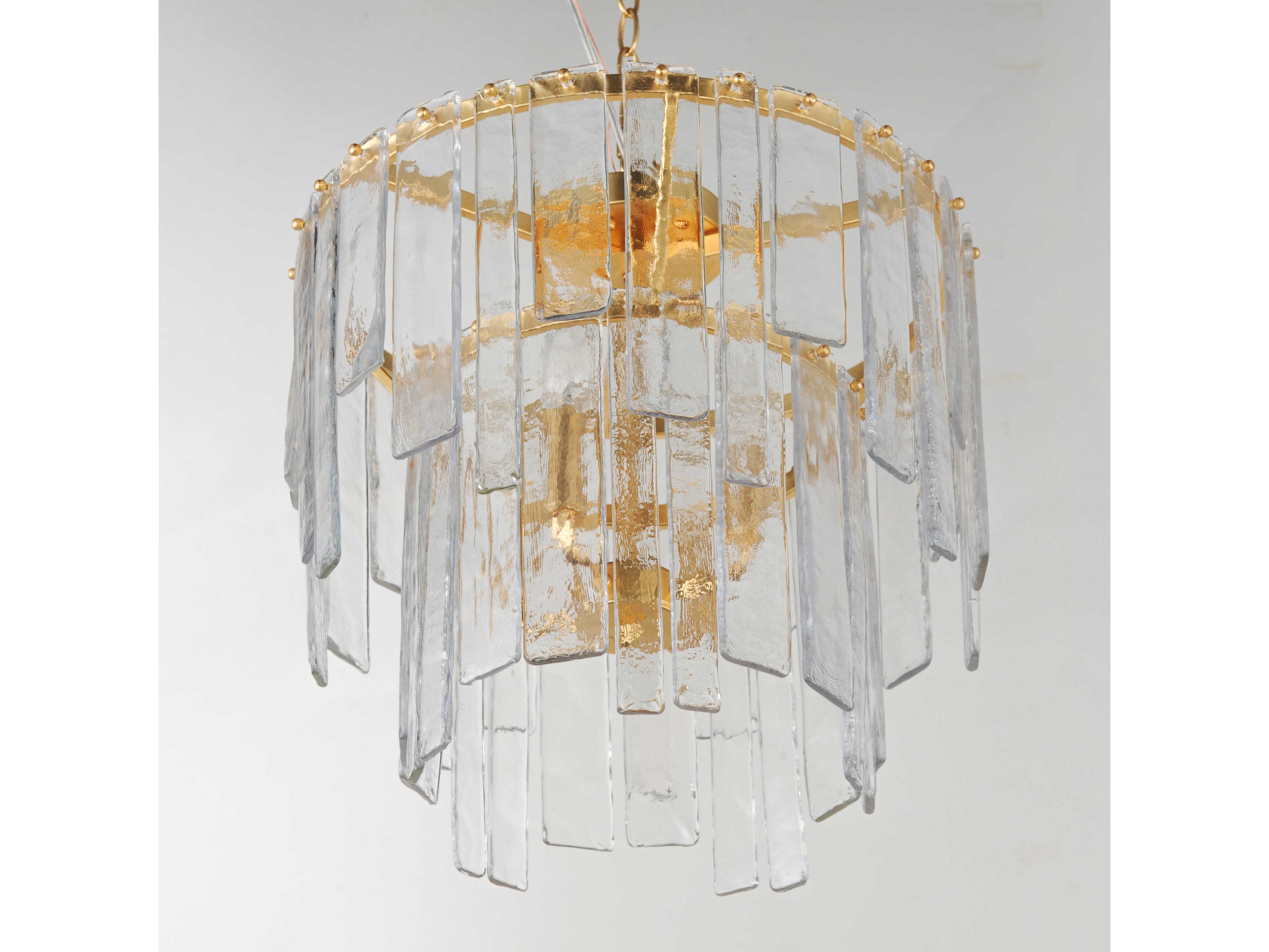 Maxim Lighting Warren 4-Light Gold Leaf Tiered Semi Flush Mount