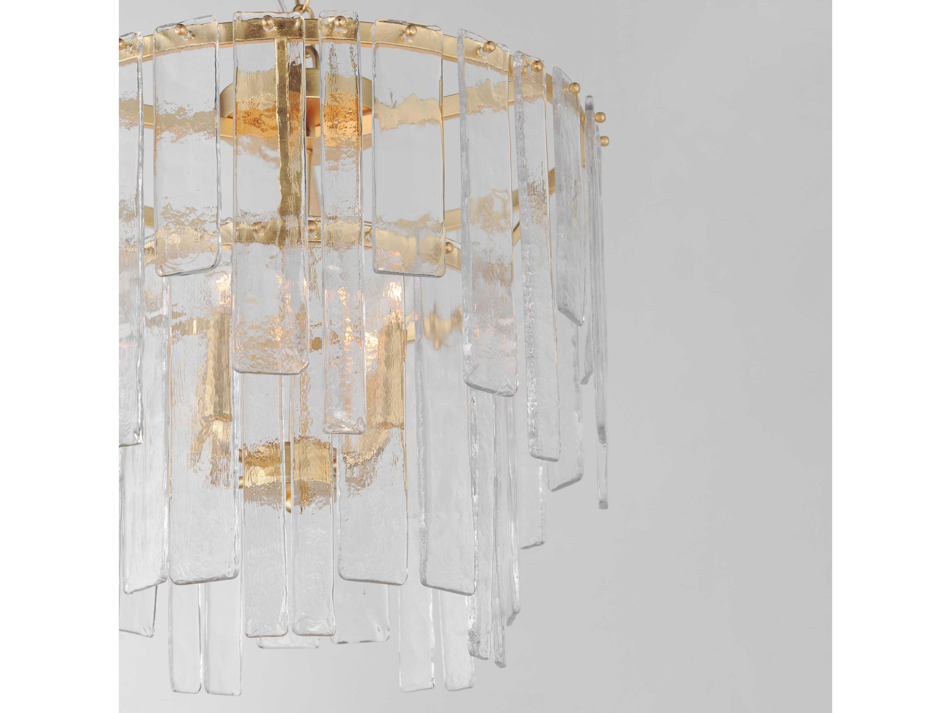 Maxim Lighting Warren 4-Light Gold Leaf Tiered Semi Flush Mount