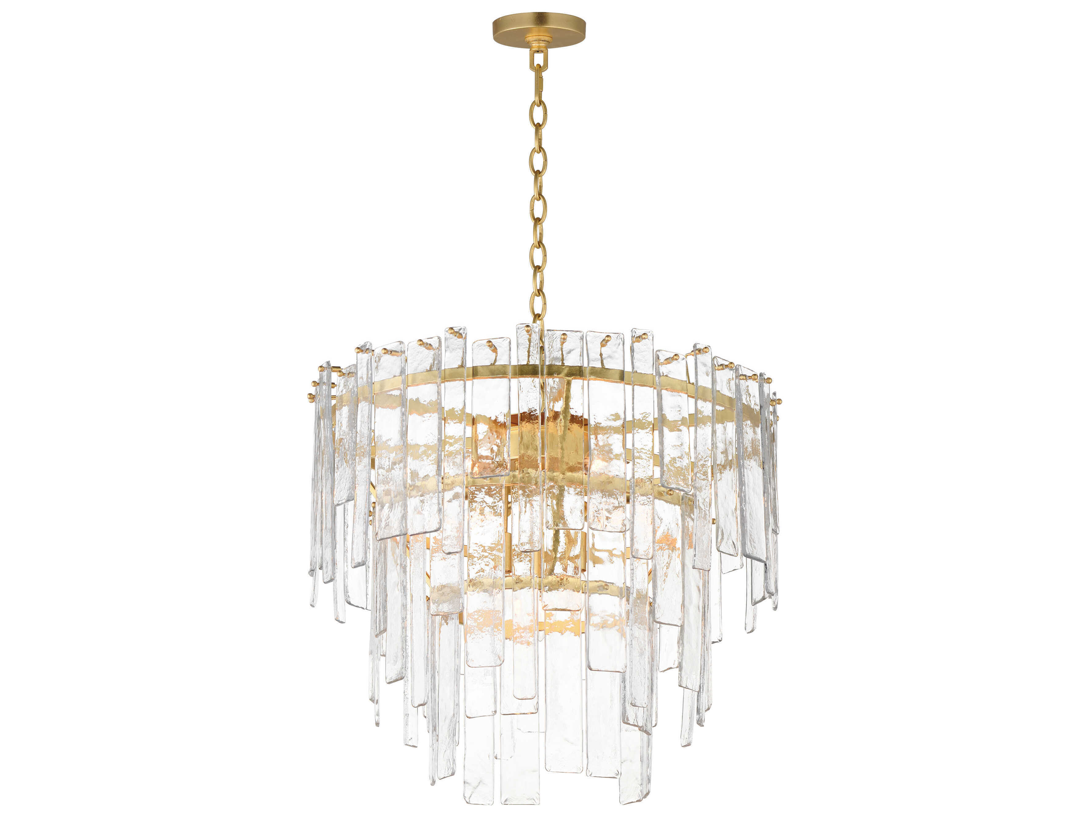 Maxim Lighting Warren 9-Light Gold Leaf Tiered Chandelier