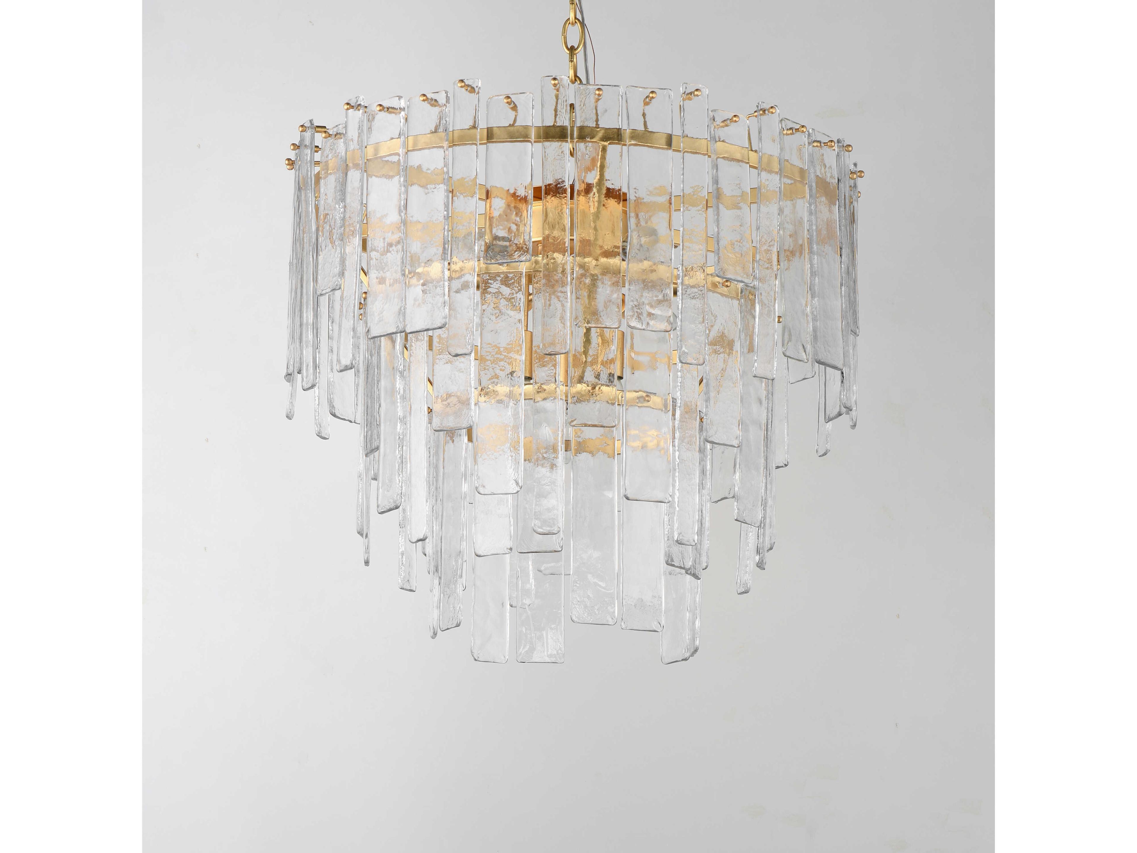 Maxim Lighting Warren 9-Light Gold Leaf Tiered Chandelier