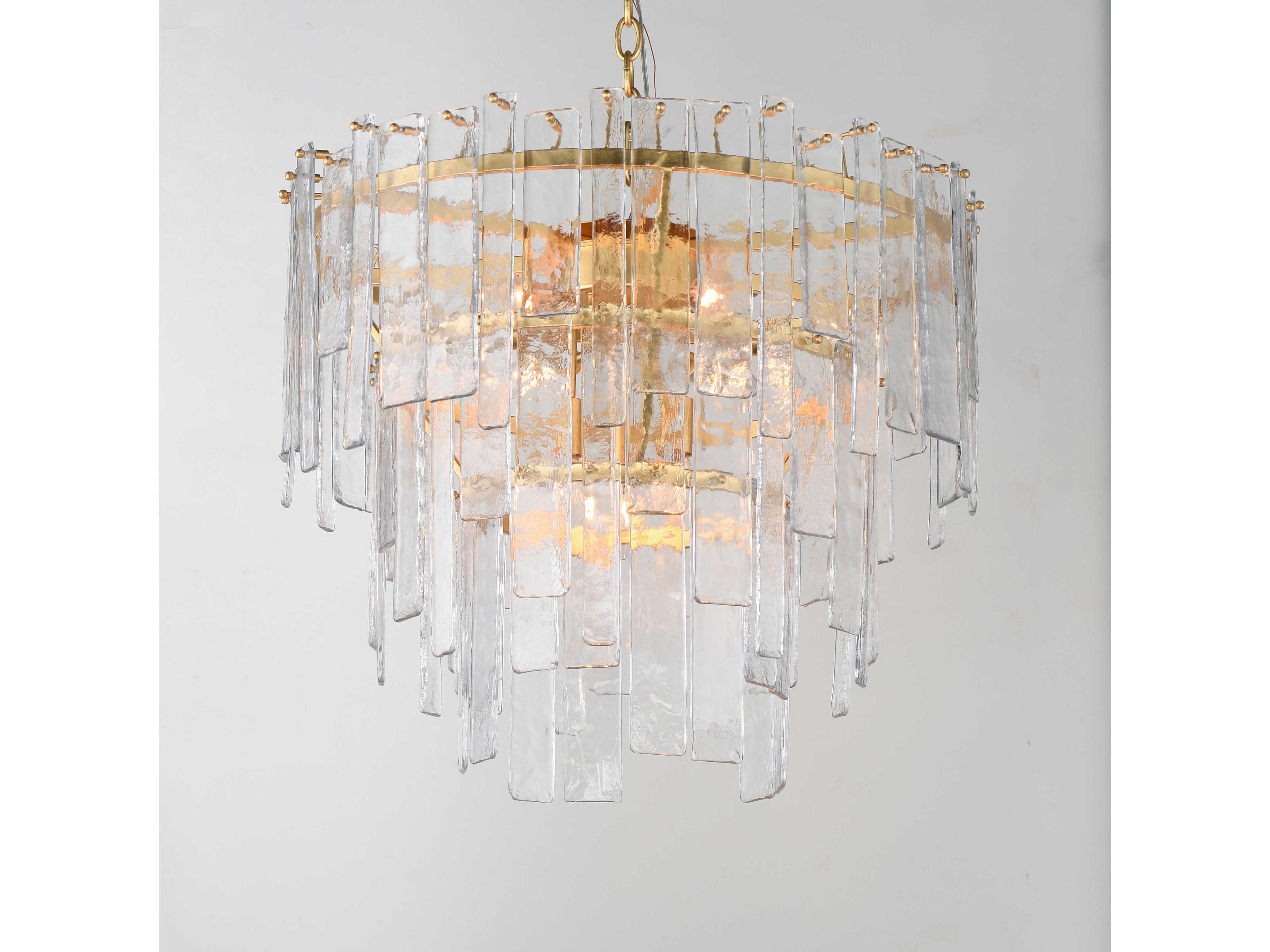 Maxim Lighting Warren 9-Light Gold Leaf Tiered Chandelier
