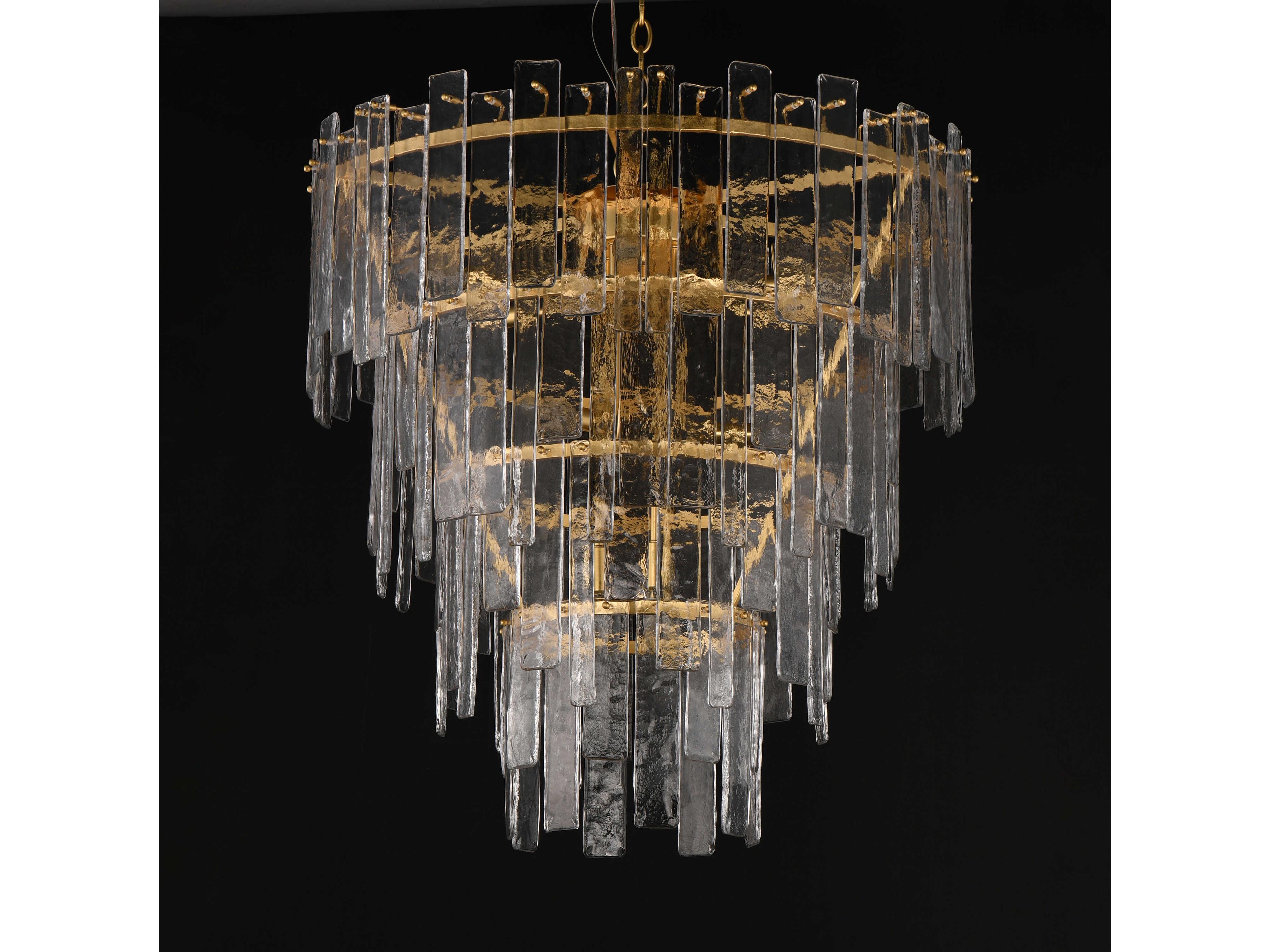 Maxim Lighting Warren 12-Light Gold Leaf Tiered Chandelier