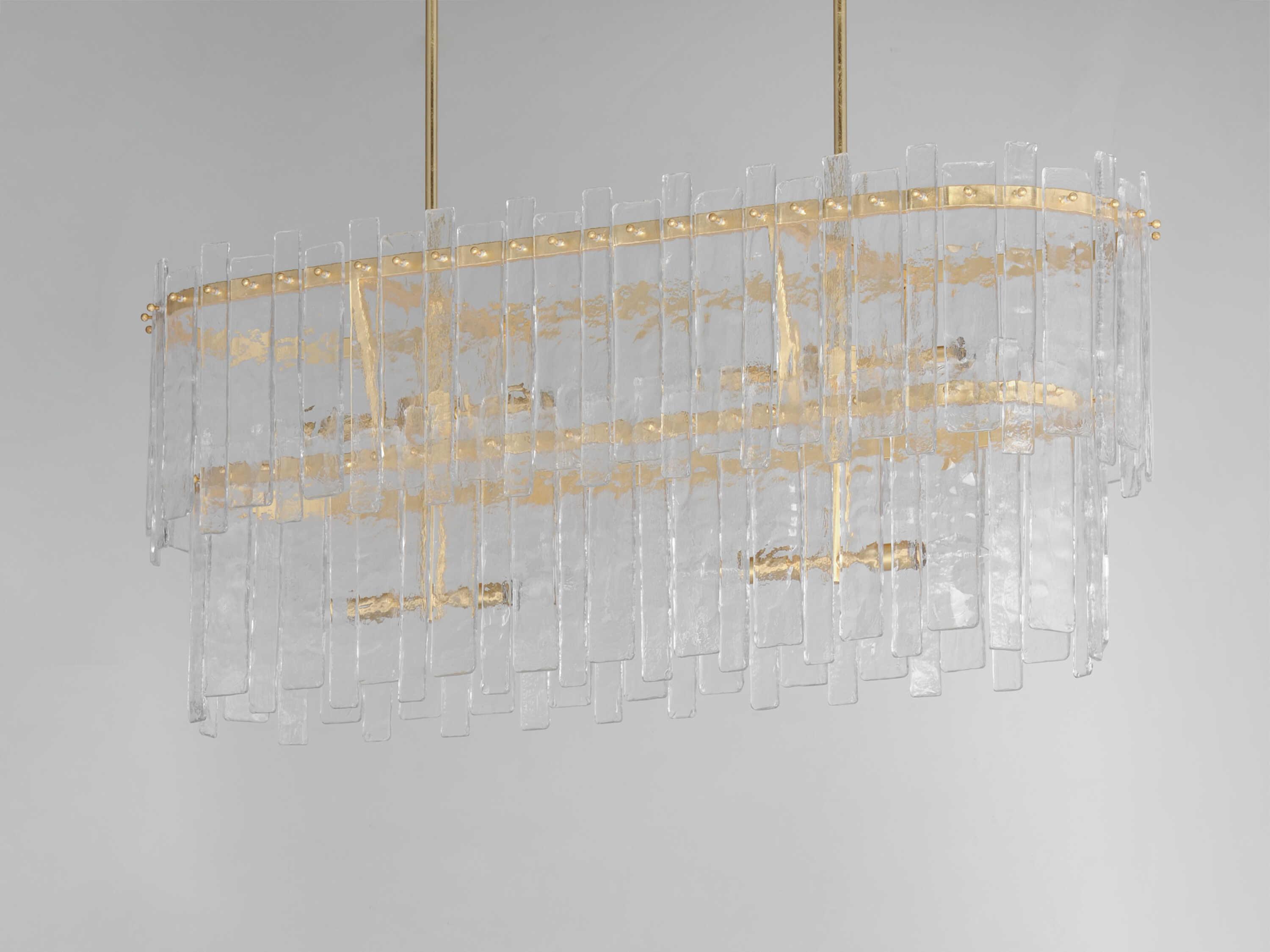 Maxim Lighting Warren 8-Light Gold Leaf Tiered Island Pendant