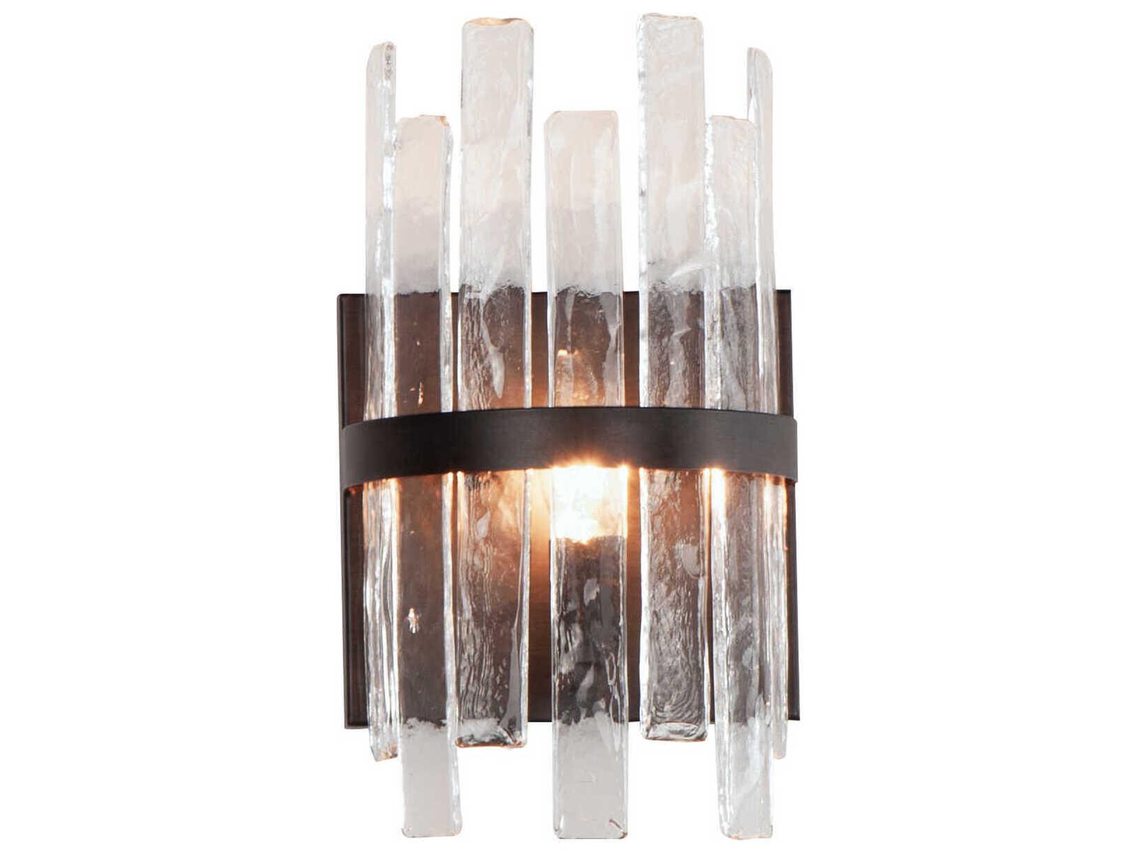 Maxim Lighting Warren 1-Light Dark Bronze Glass Wall Sconce