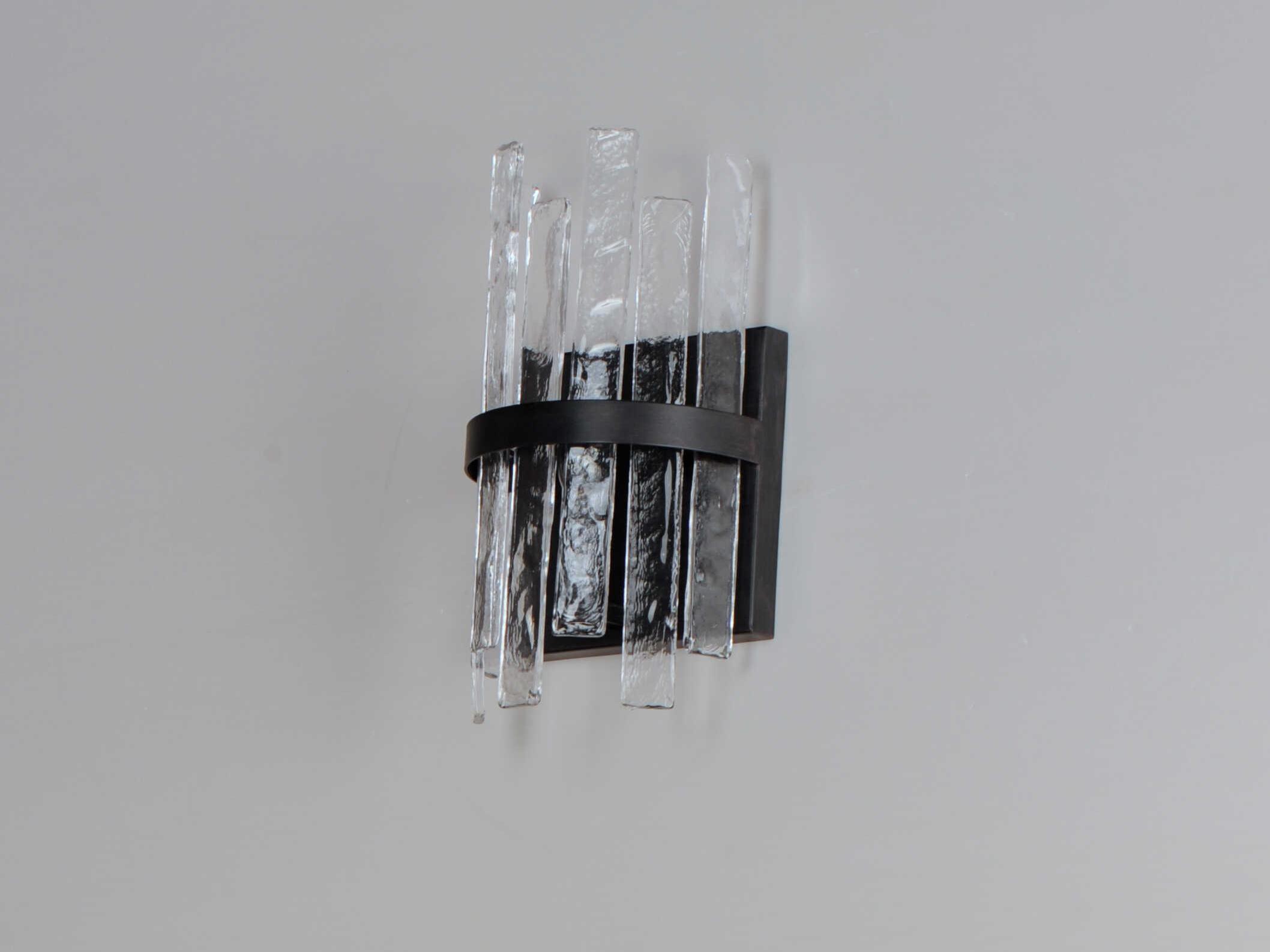 Maxim Lighting Warren 1-Light Dark Bronze Glass Wall Sconce