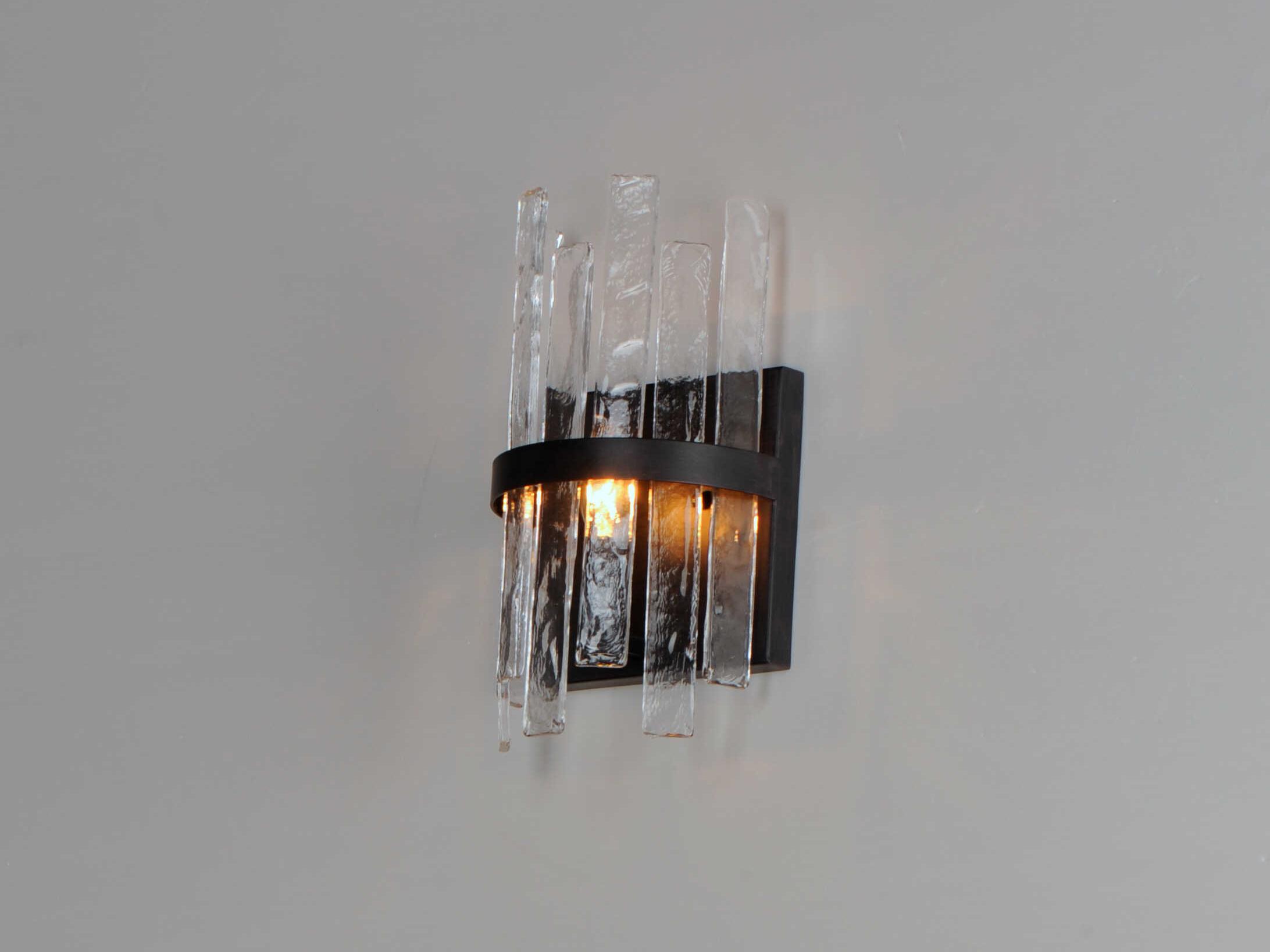 Maxim Lighting Warren 1-Light Dark Bronze Glass Wall Sconce