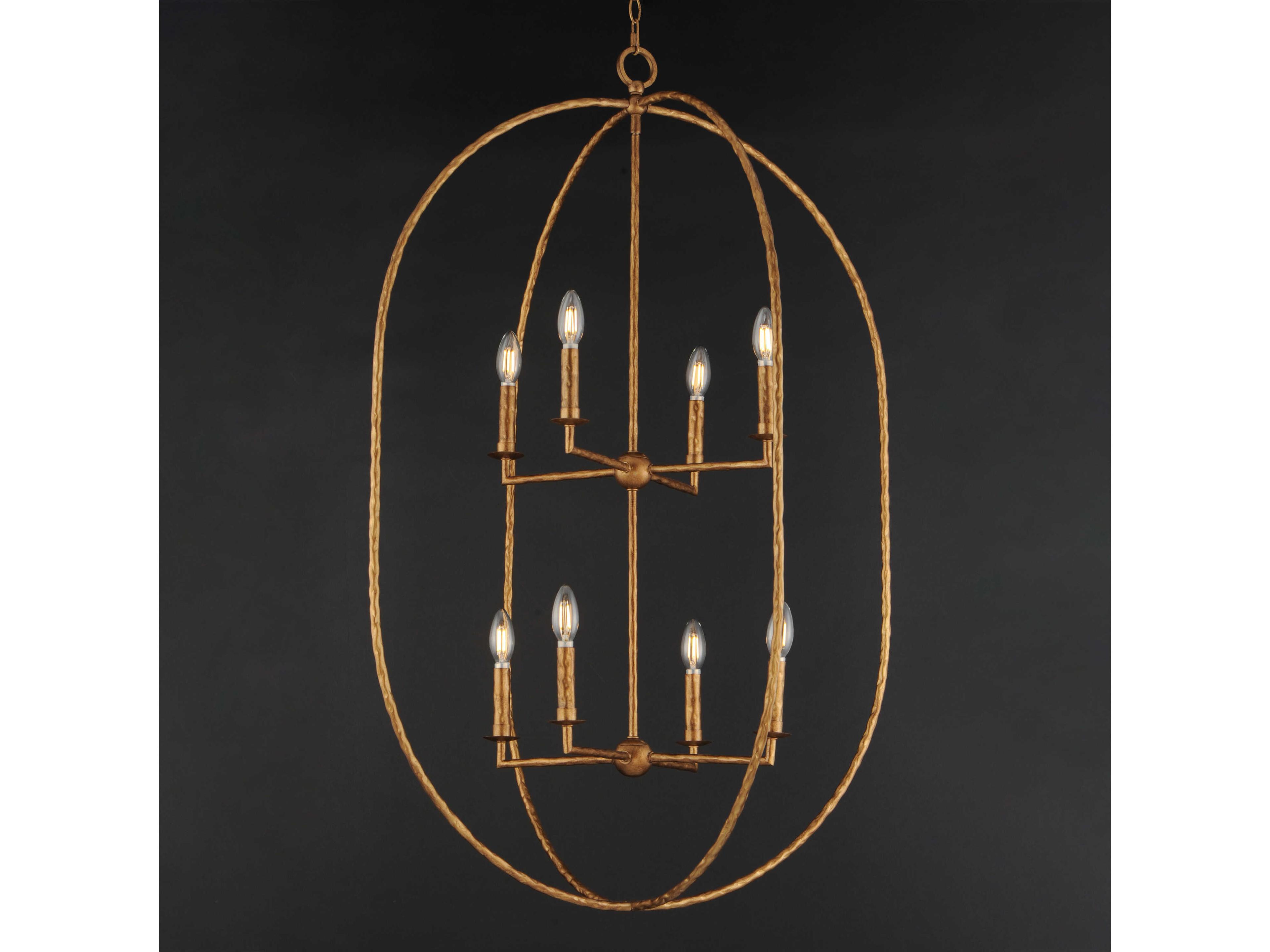 Maxim Lighting Martel 8-Light Etruscan Gold Tiered Pendant