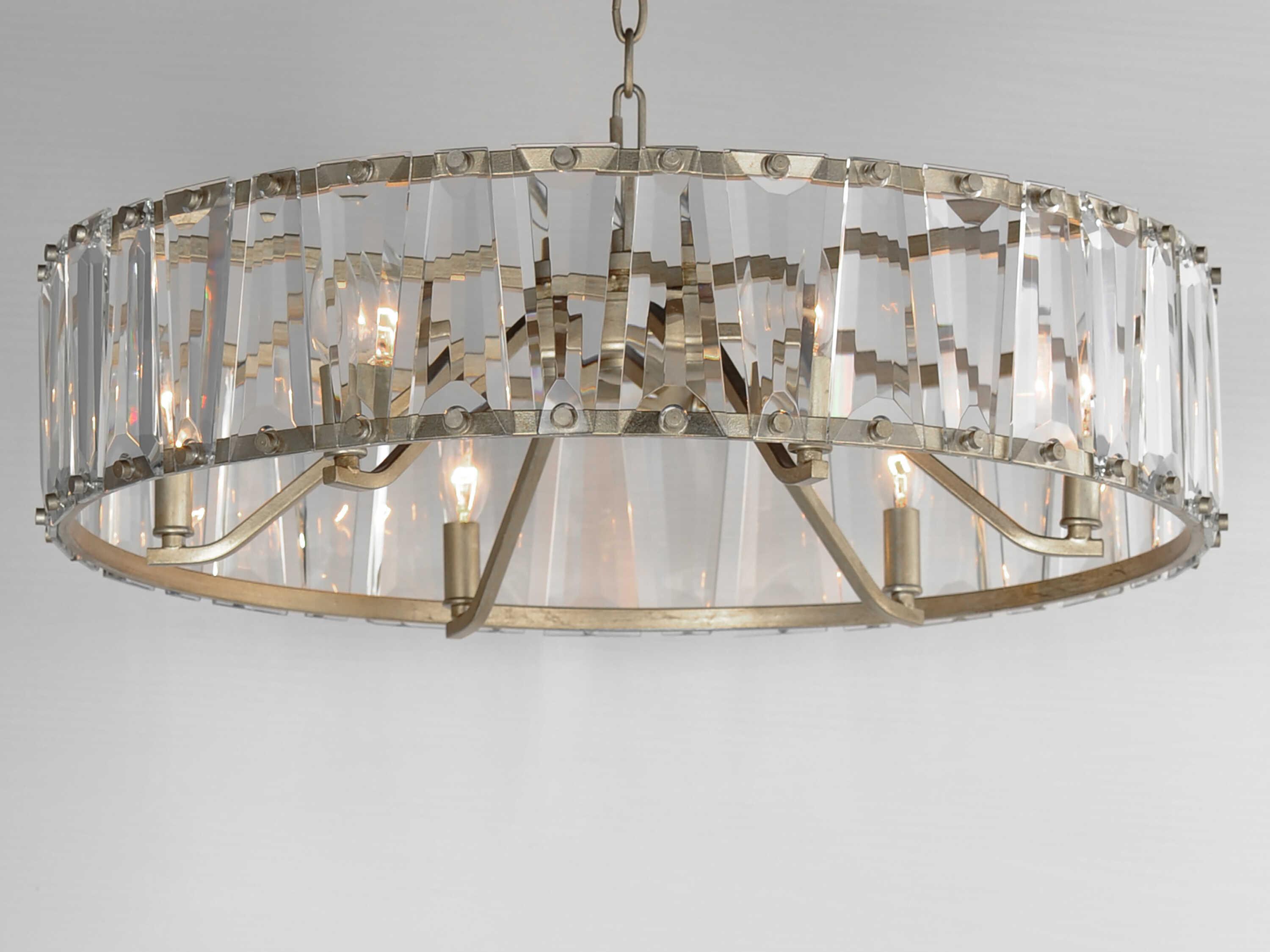 Maxim Lighting Odeon 6-Light Golden Silver Candelabra Chandelier