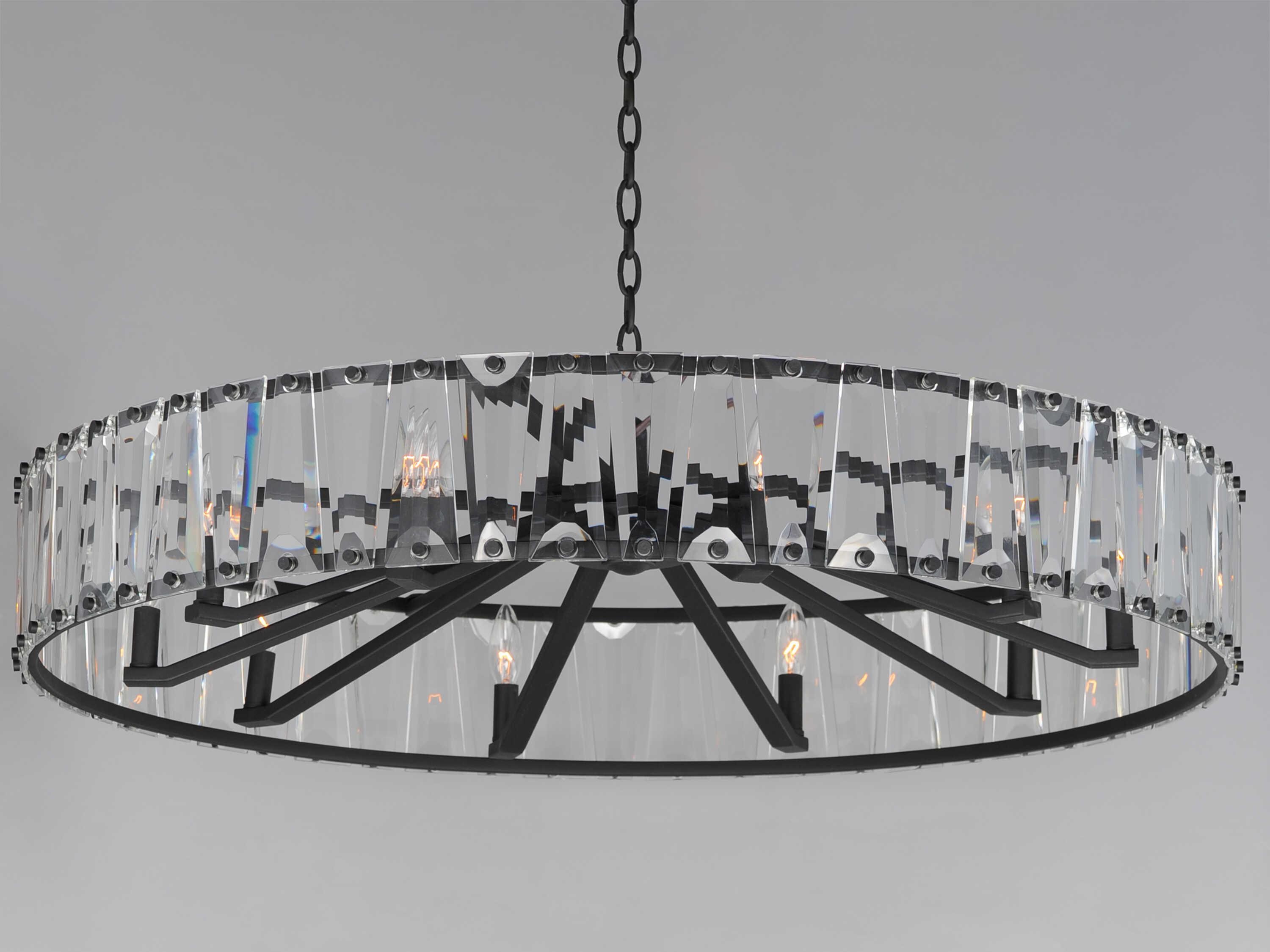 Maxim Lighting Odeon 10-Light Black Candelabra Chandelier