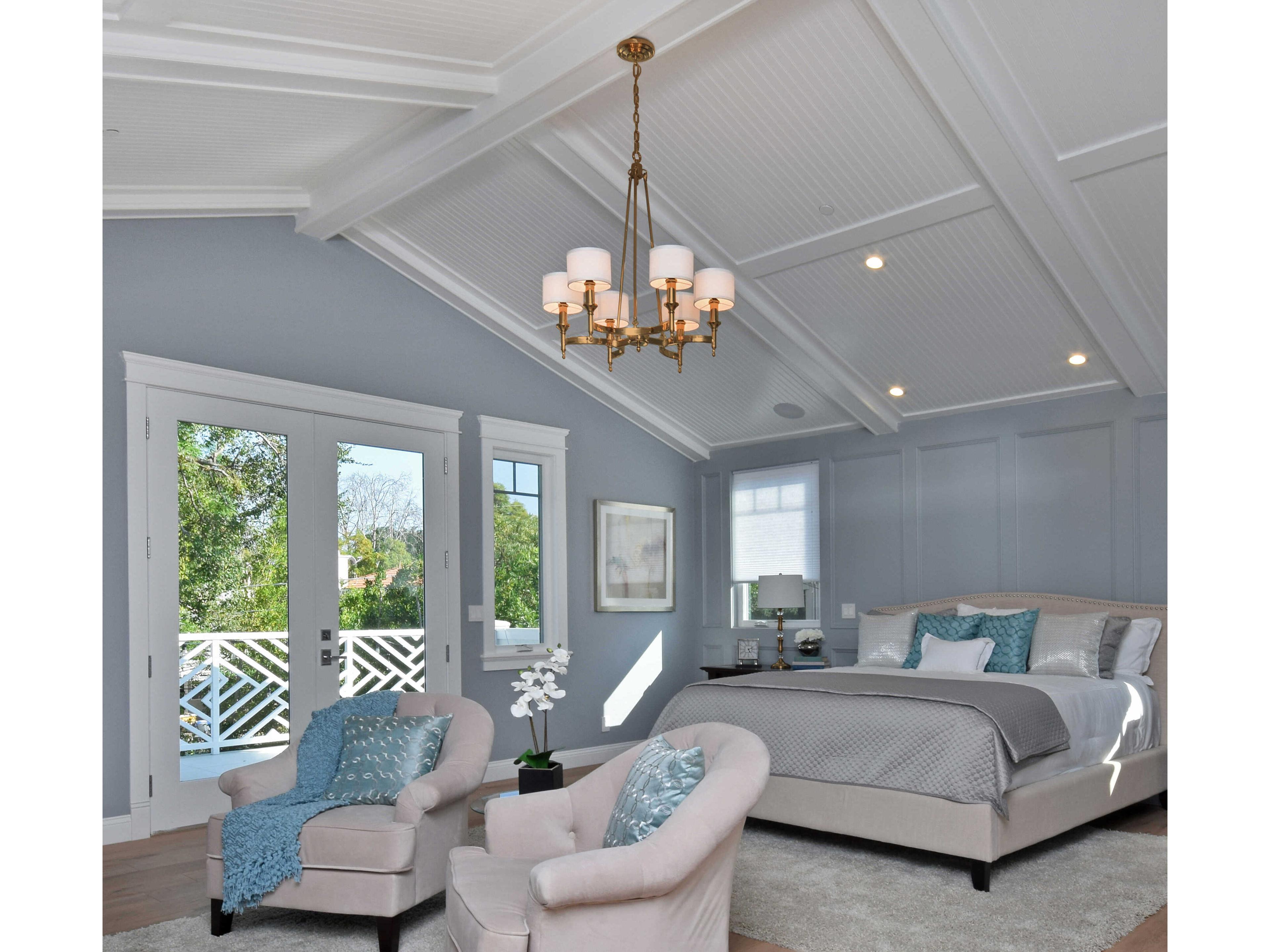 Maxim Lighting Fairmont 6-Light Natural Aged Brass Drum Chandelier