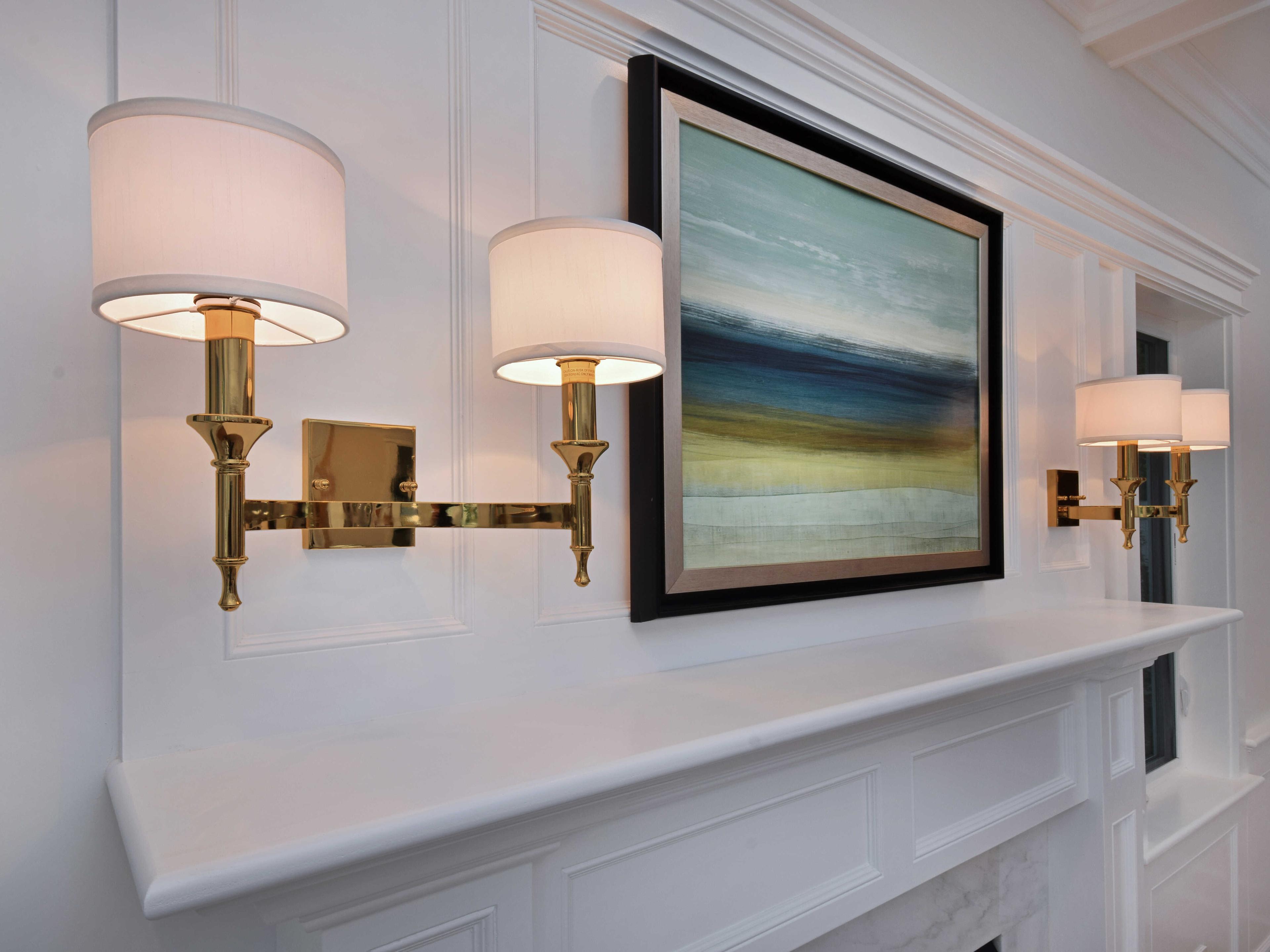 Maxim Lighting Fairmont 2-Light Natural Aged Brass Glass Wall Sconce