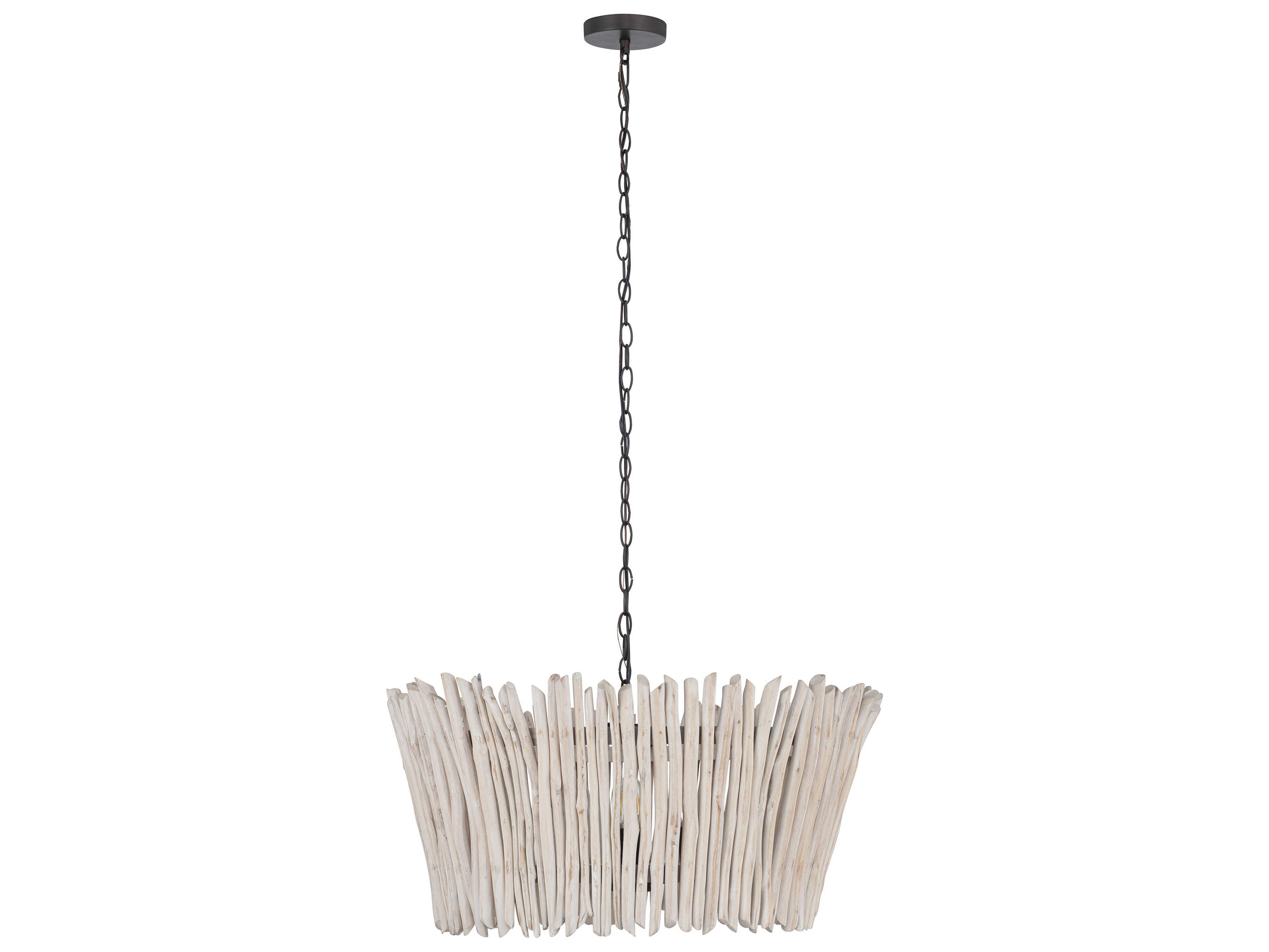Maxim Lighting Baywood 4-Light Textured Bronze Drum Pendant