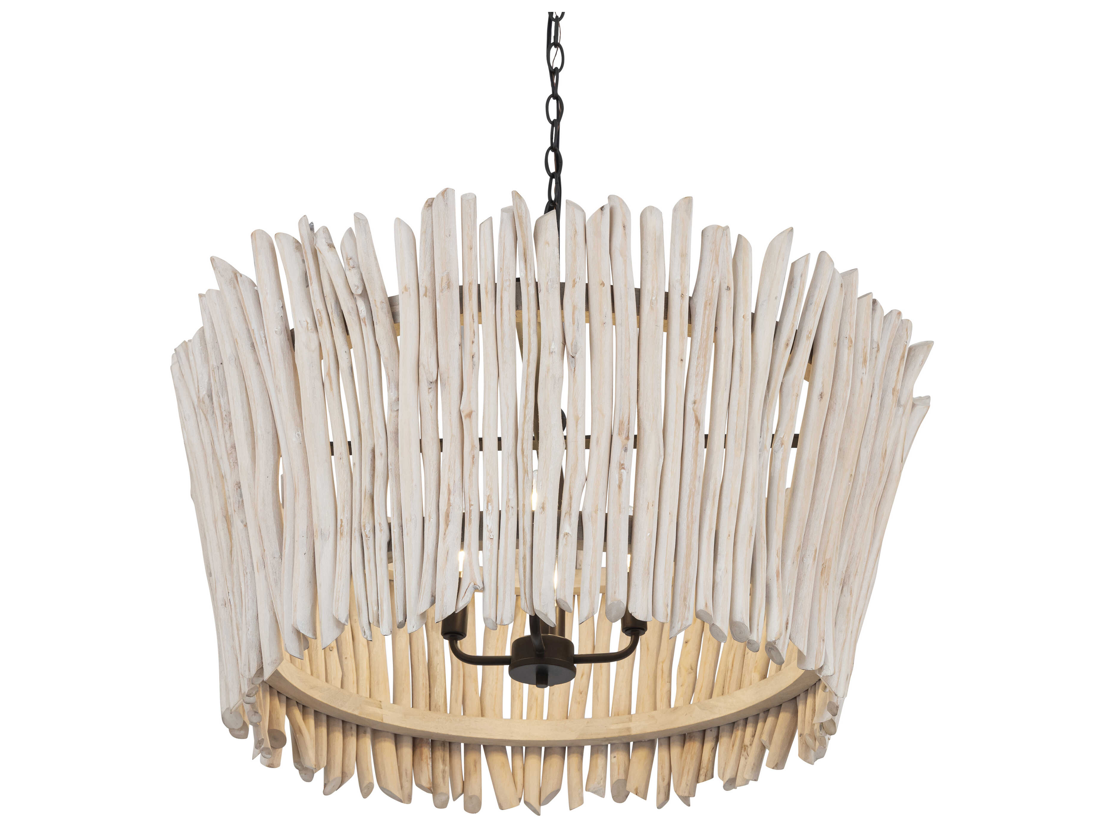 Maxim Lighting Baywood 5-Light Textured Bronze Drum Pendant