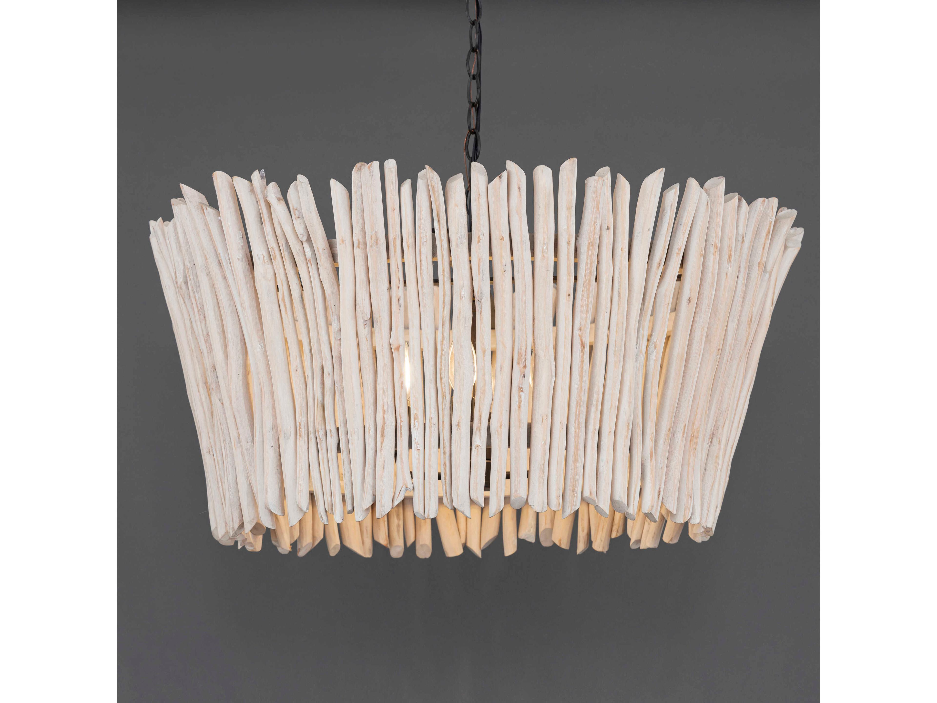 Maxim Lighting Baywood 5-Light Textured Bronze Drum Pendant