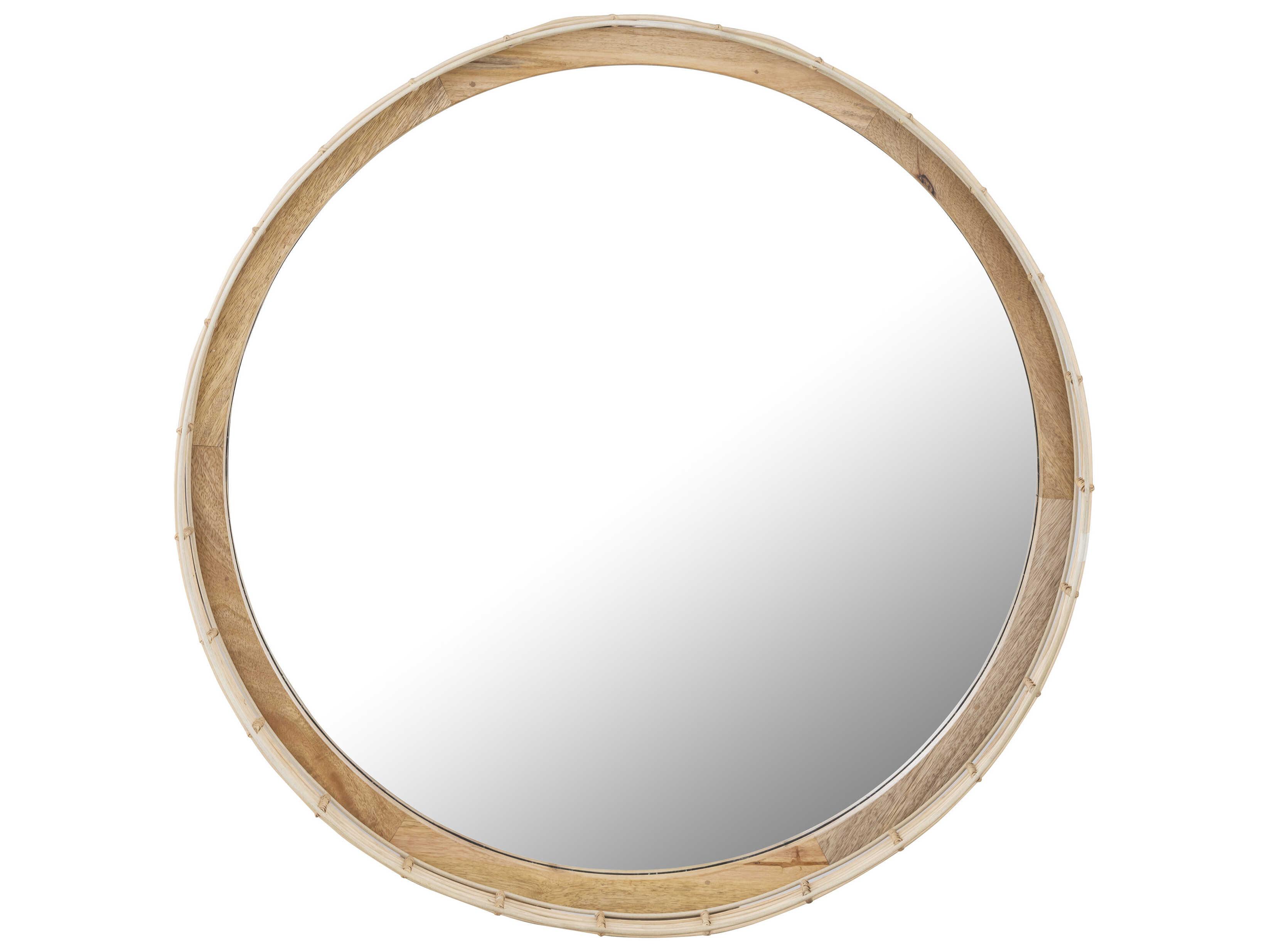 Maxim Lighting Vannerie Ecru Wall Mirror Round