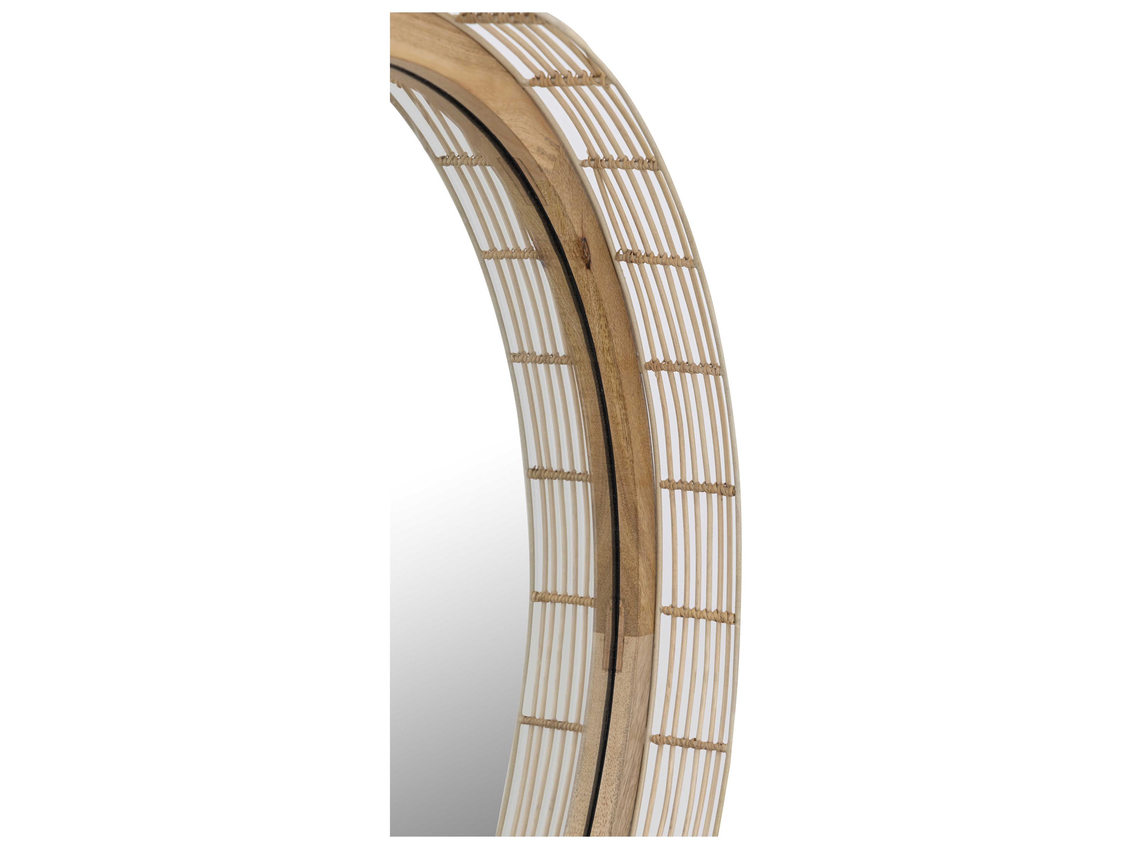 Maxim Lighting Vannerie Ecru Wall Mirror Round