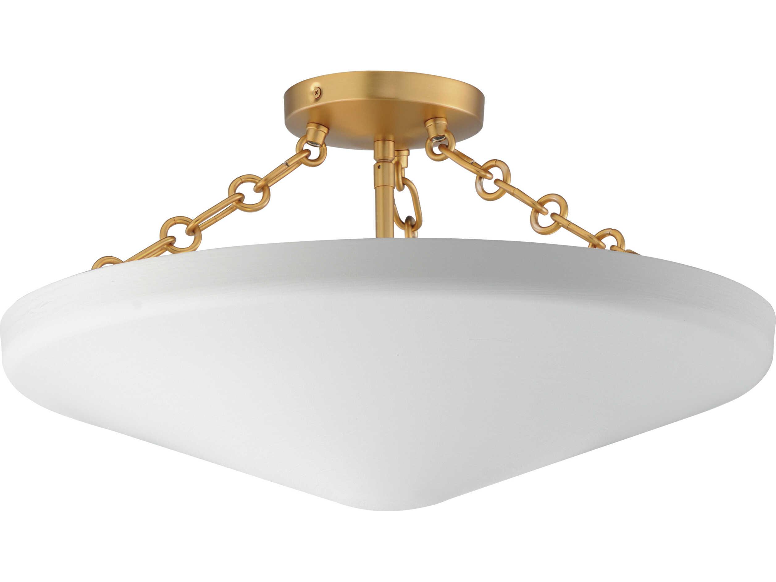 Maxim Lighting Artemis 3-Light Natural Aged Brass Bowl Semi Flush Mount
