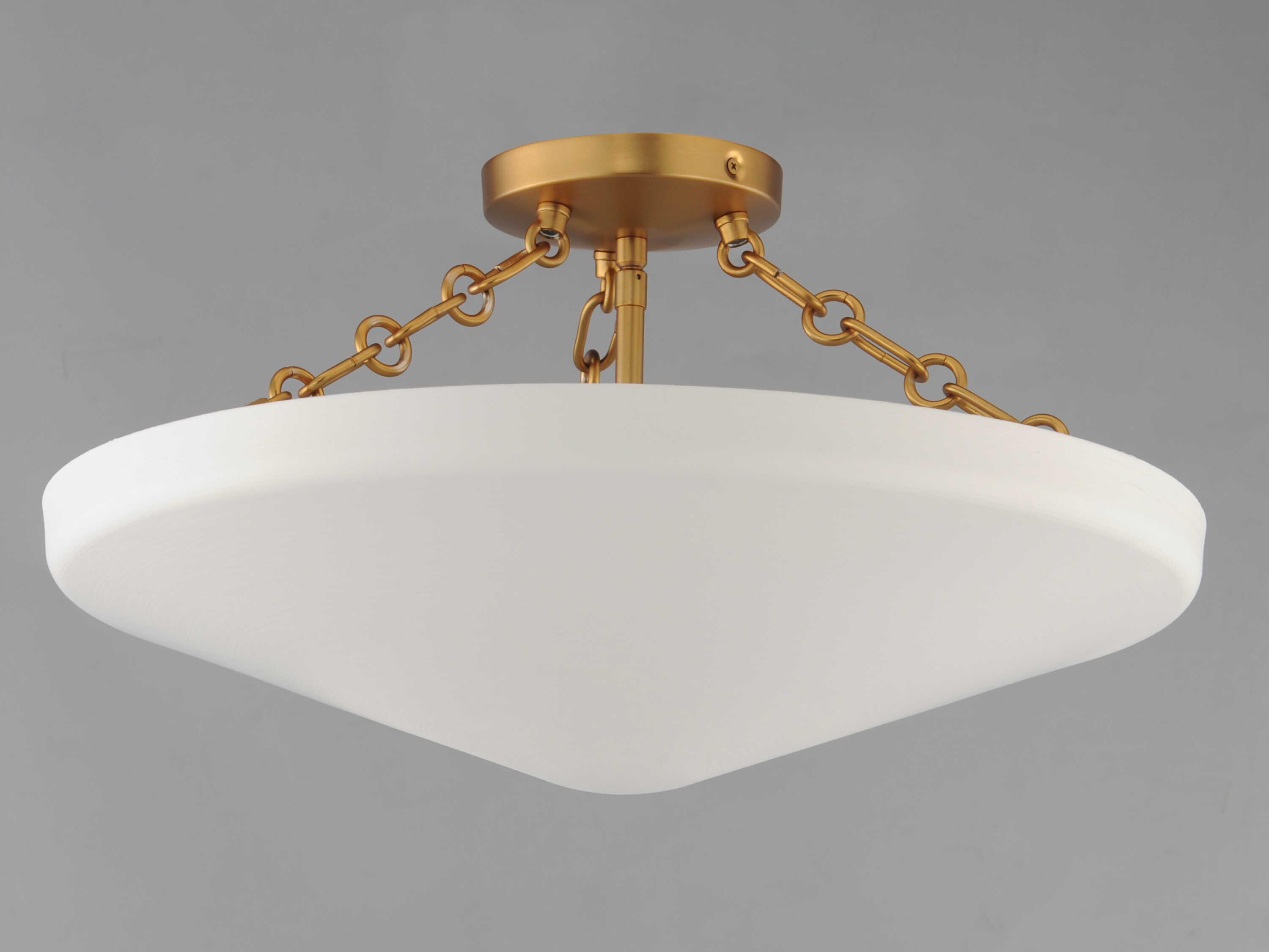 Maxim Lighting Artemis 3-Light Natural Aged Brass Bowl Semi Flush Mount