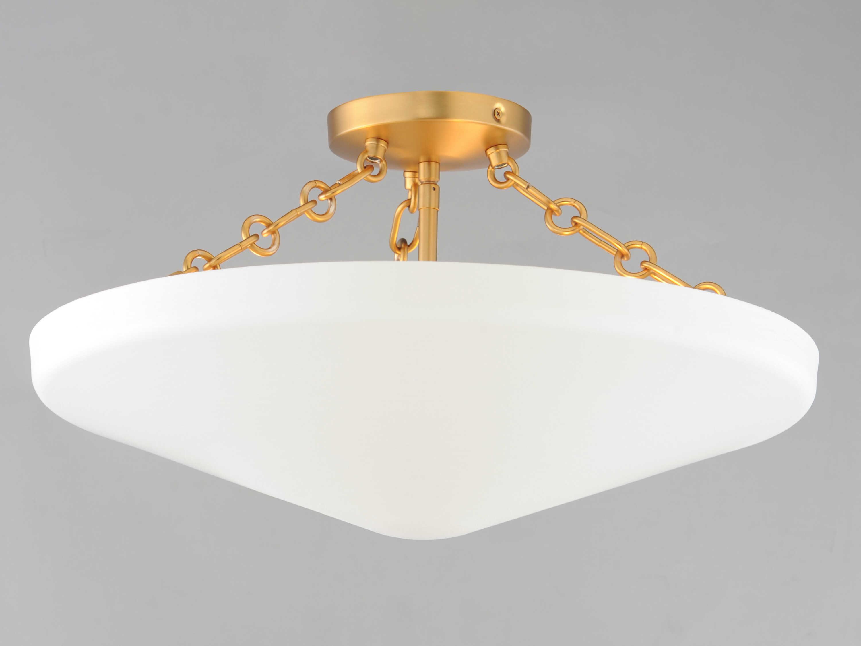 Maxim Lighting Artemis 3-Light Natural Aged Brass Bowl Semi Flush Mount
